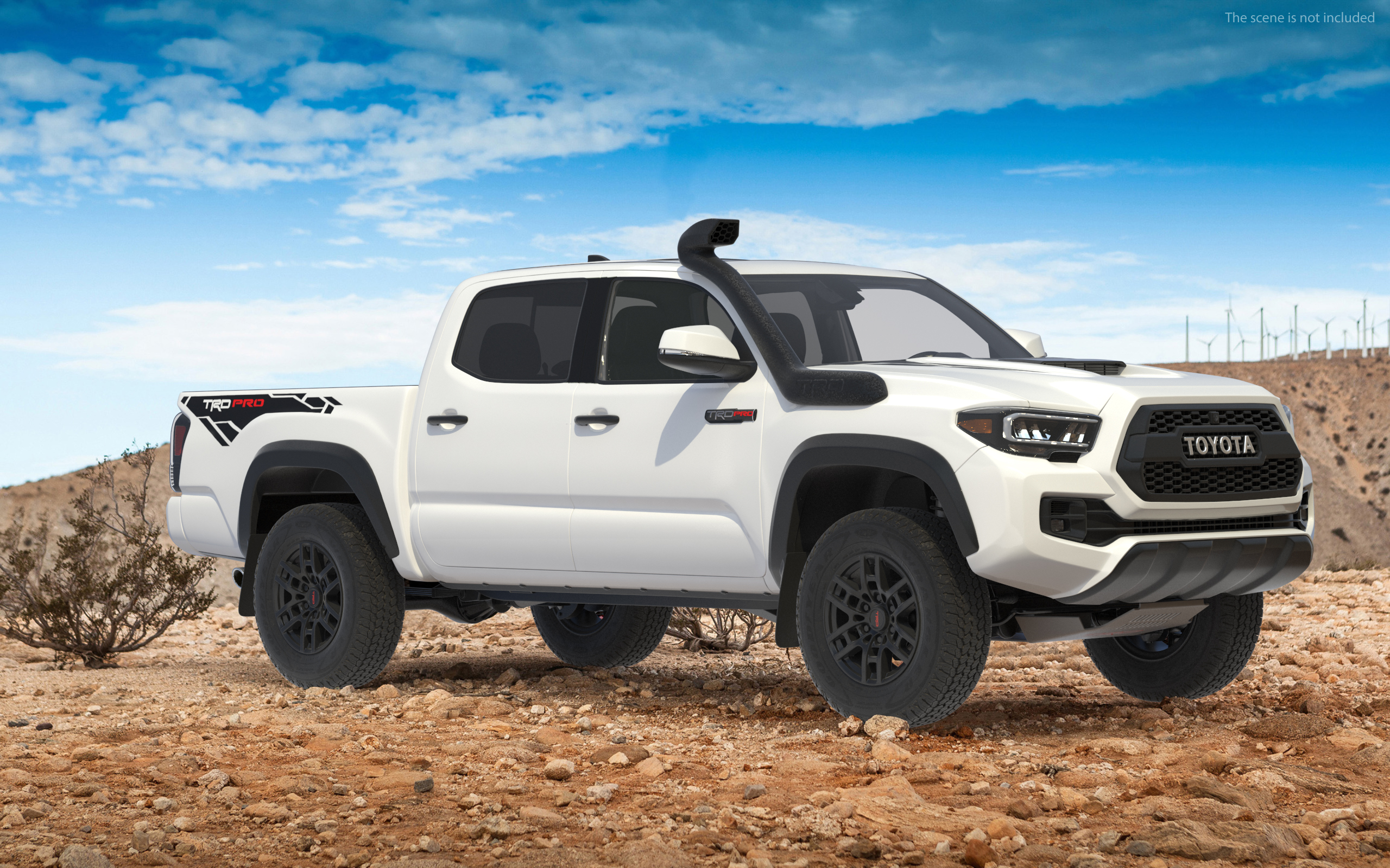 3D Toyota Tacoma TRD Pro Super White 2021 model
