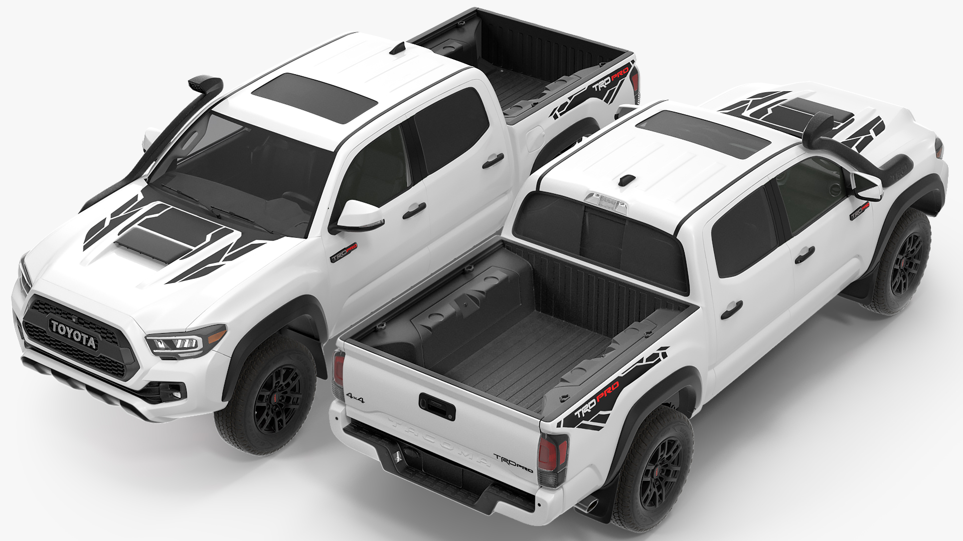 3D Toyota Tacoma TRD Pro Super White 2021 model