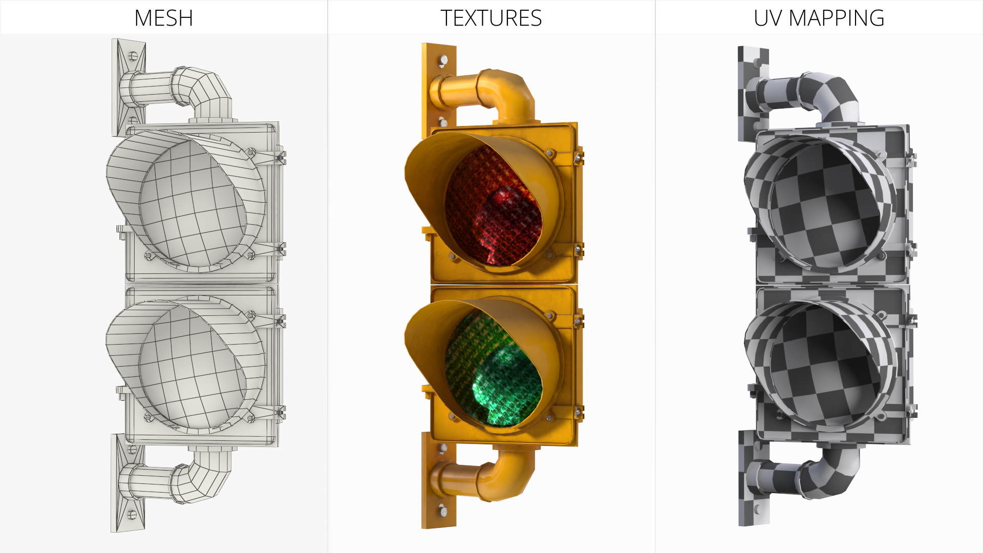 Two Light Traffic Signal Game Ready, view 7