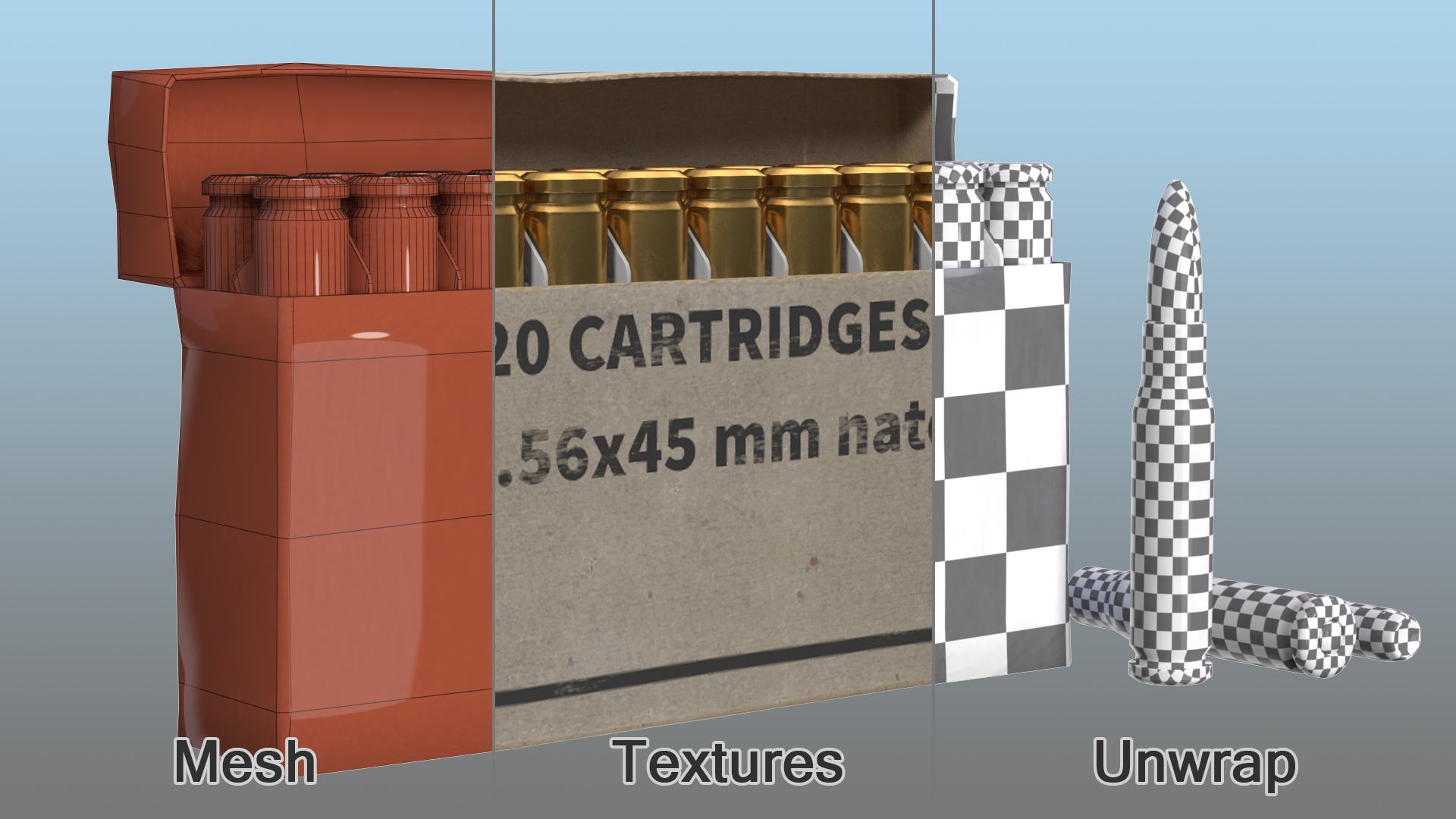 3D Box of 5_56x45mm NATO Rounds model