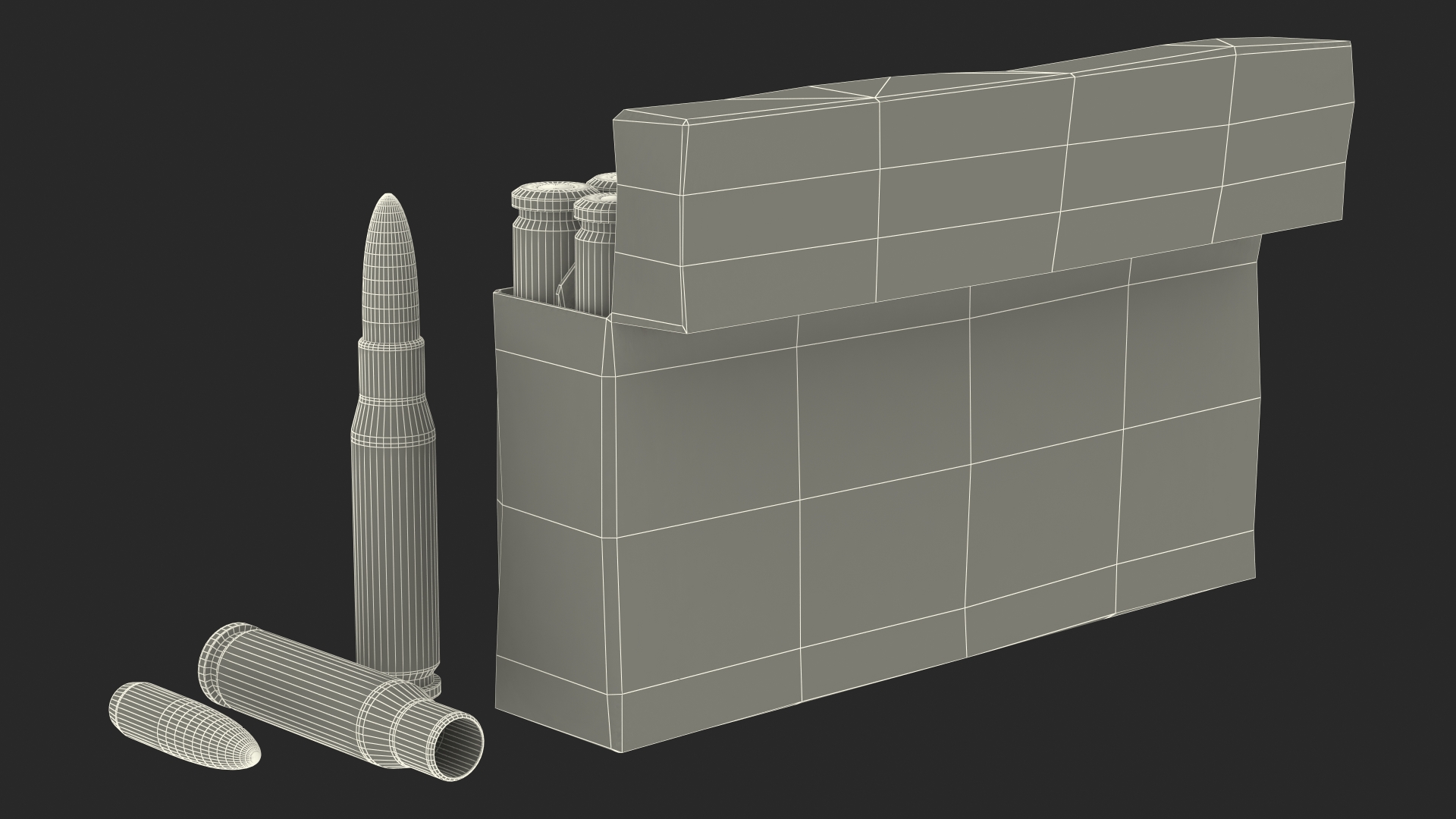 3D Box of 5_56x45mm NATO Rounds model