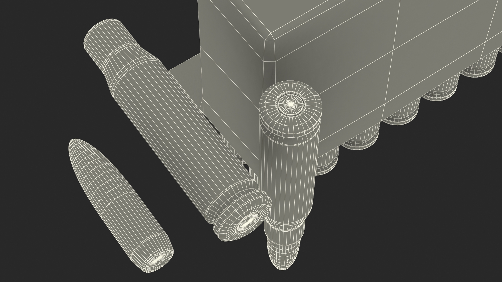 3D Box of 5_56x45mm NATO Rounds model