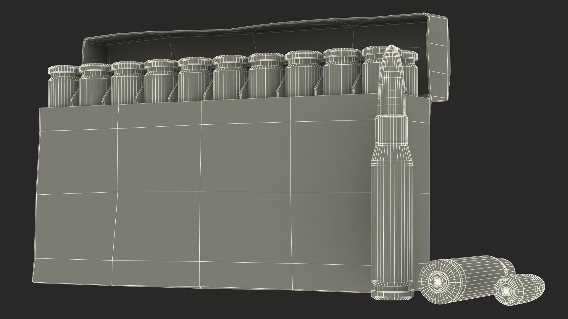 3D Box of 5_56x45mm NATO Rounds model