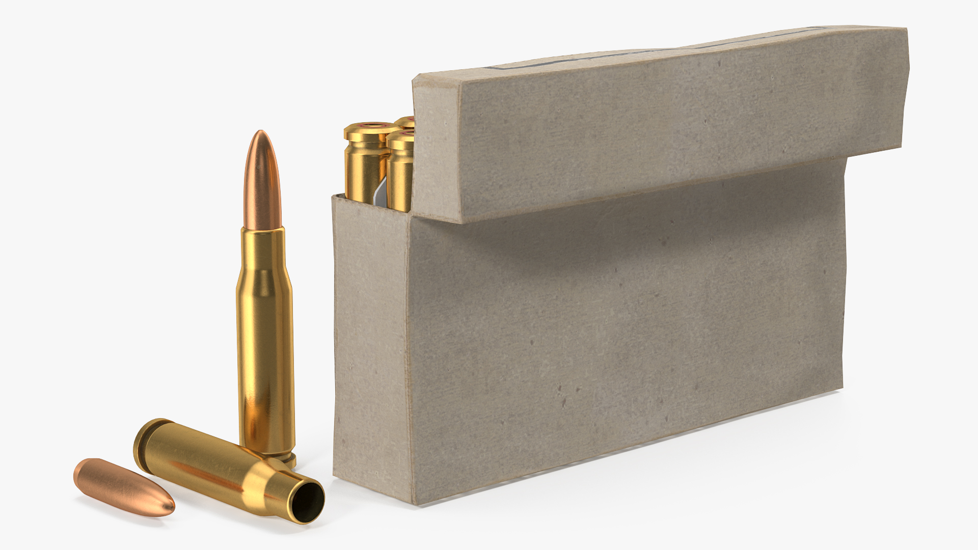 3D Box of 5_56x45mm NATO Rounds model