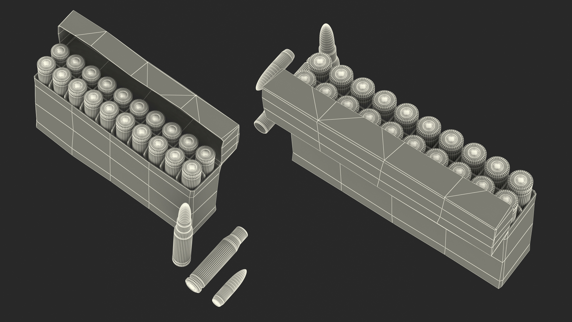 3D Box of 5_56x45mm NATO Rounds model
