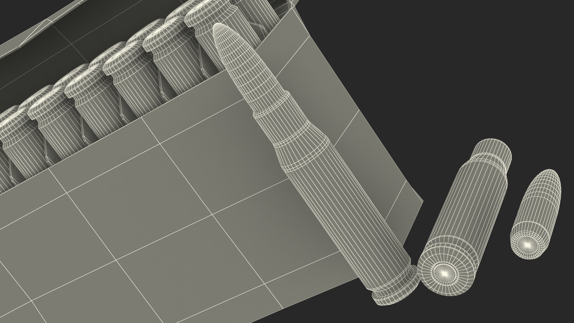 3D Box of 5_56x45mm NATO Rounds model