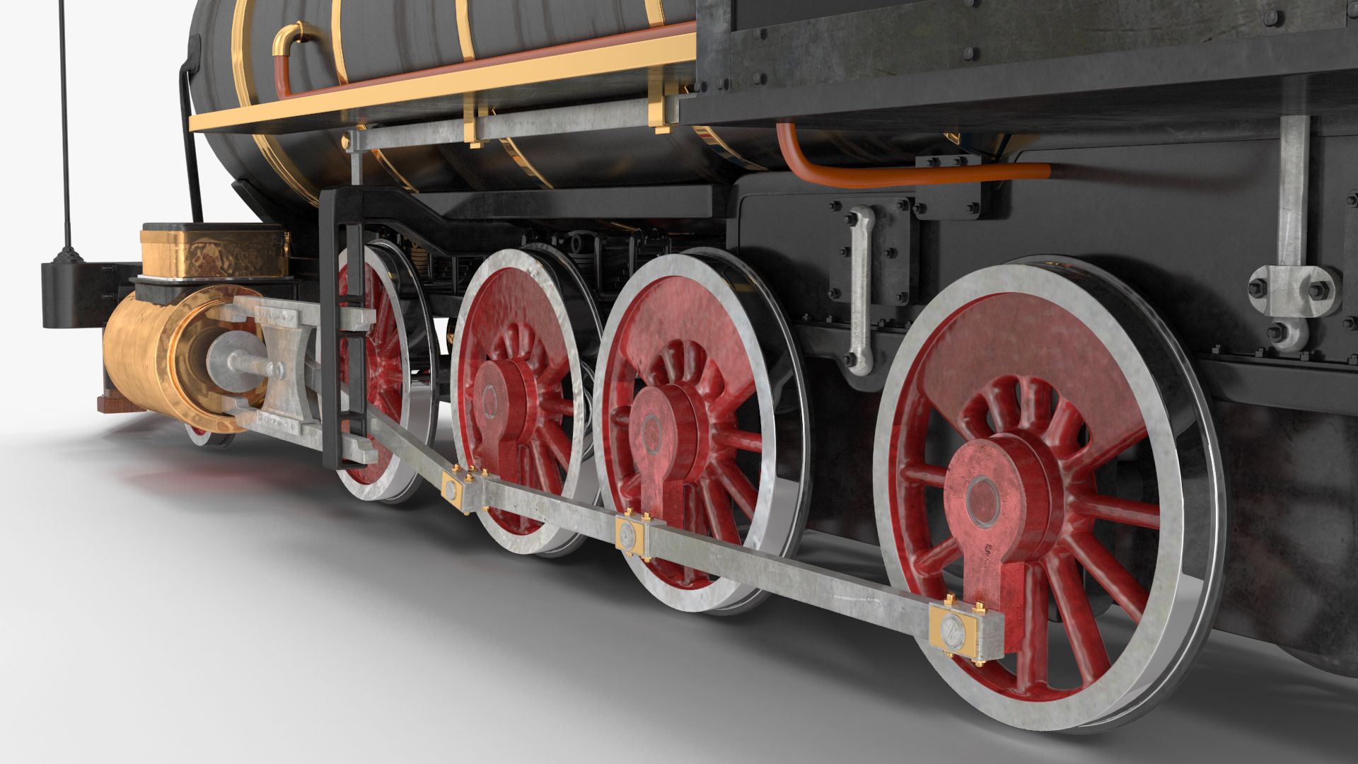 1860s Steam Locomotive 3D