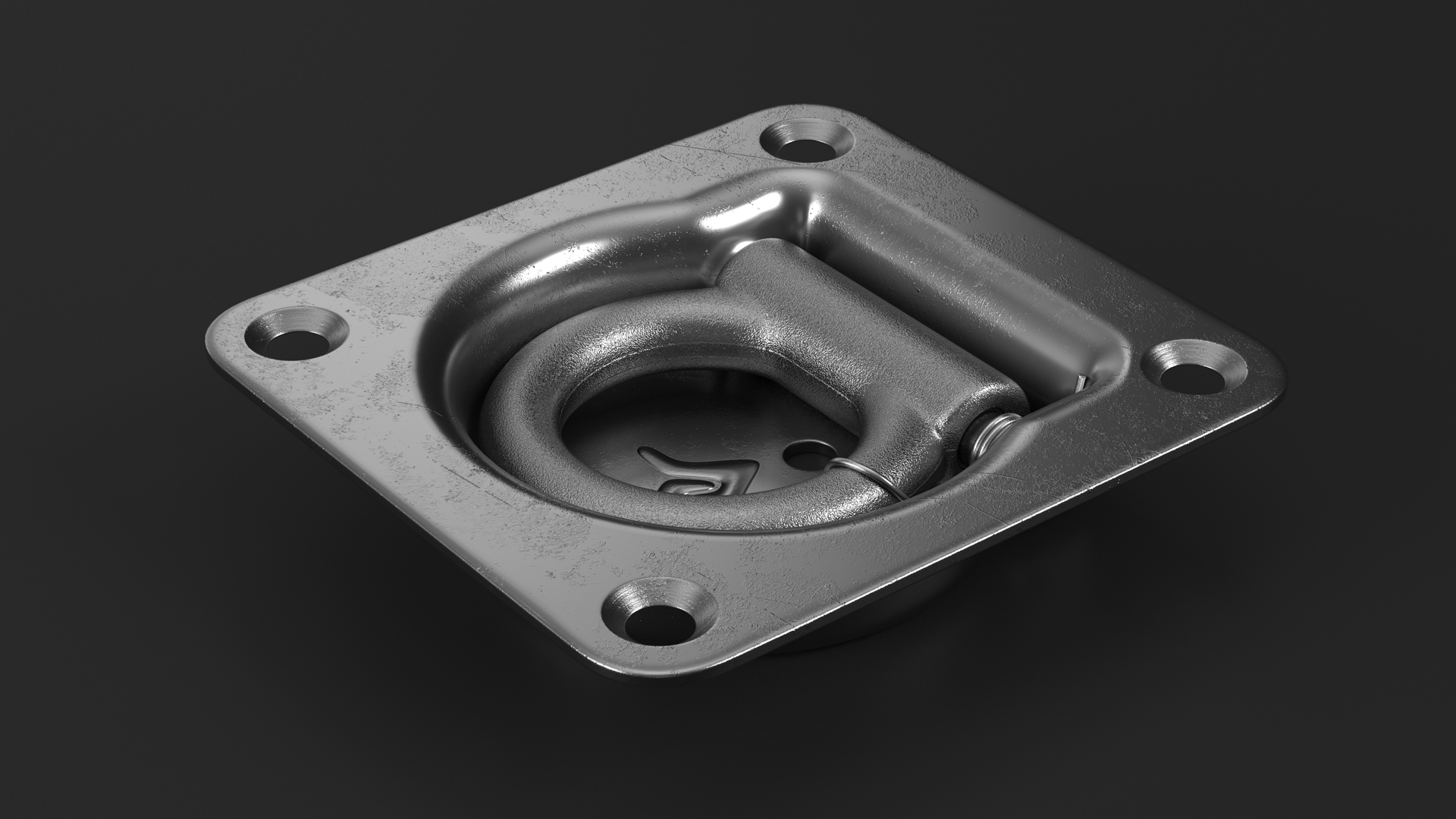 3D model Caliber Stainless Steel D-Ring