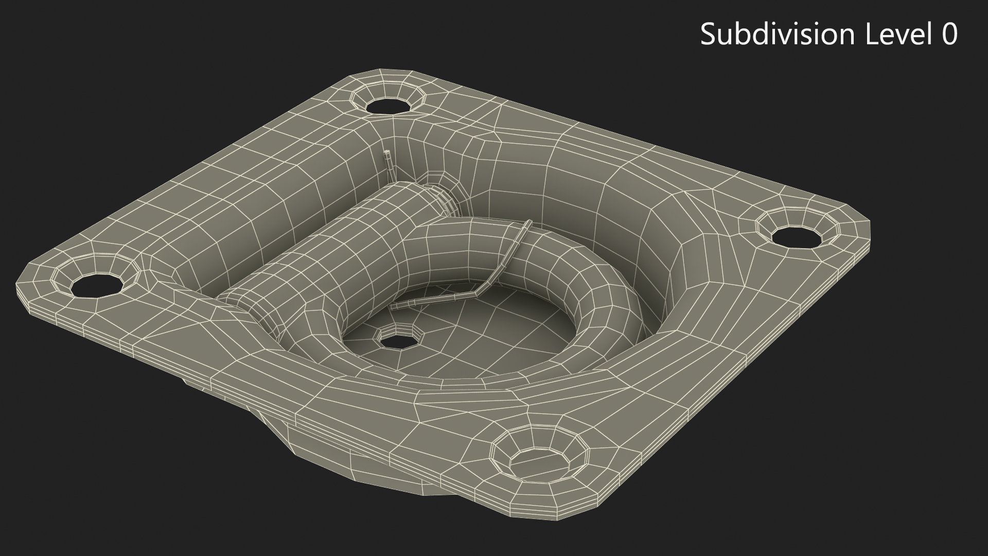 3D model Caliber Stainless Steel D-Ring