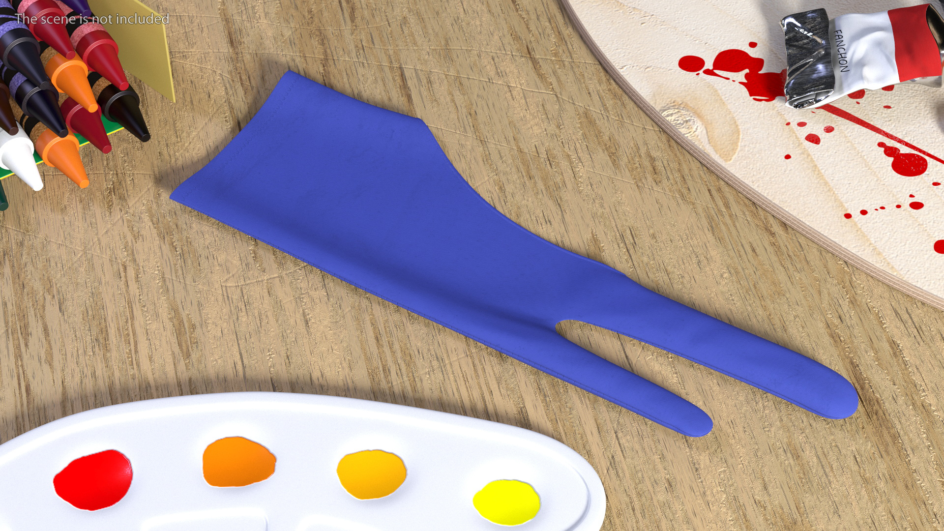 3D Drawing Glove Blue model