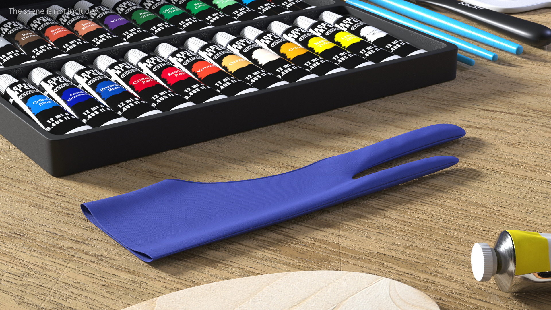 3D Drawing Glove Blue model