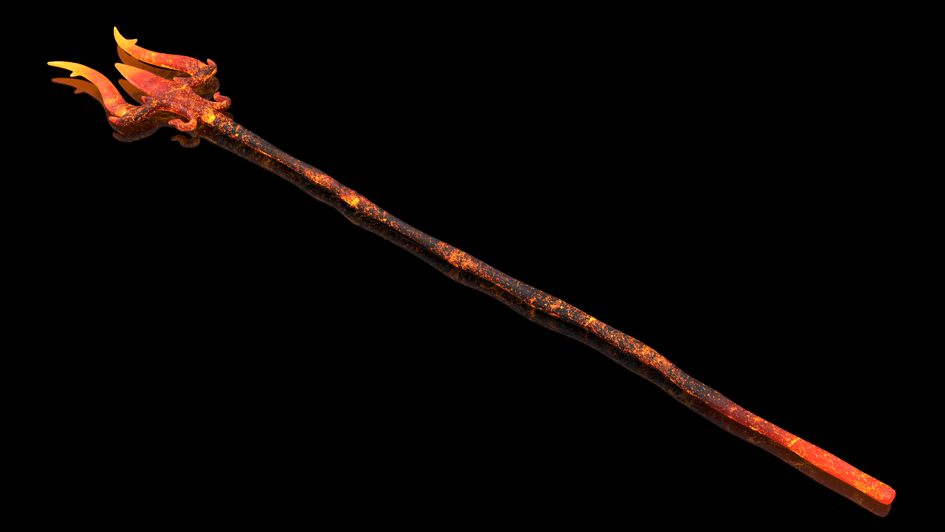 3D Devil Trident model