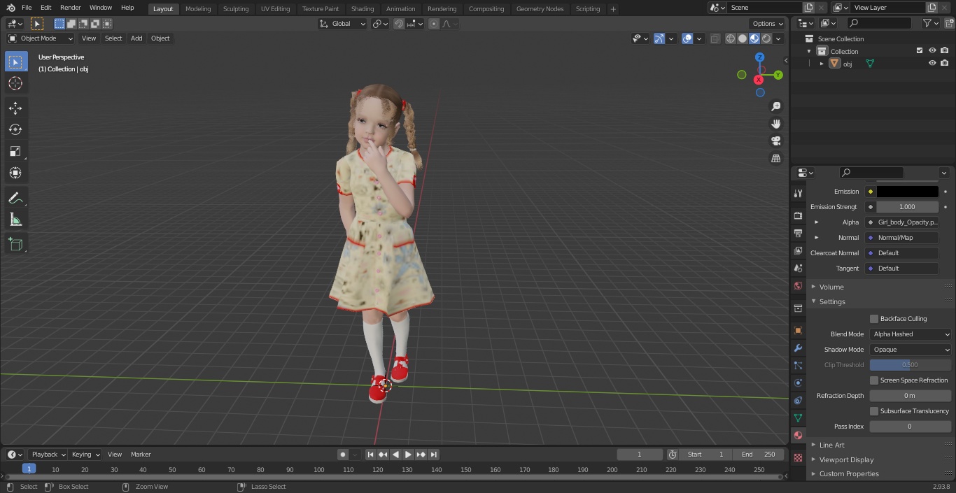 3D model Child Girl