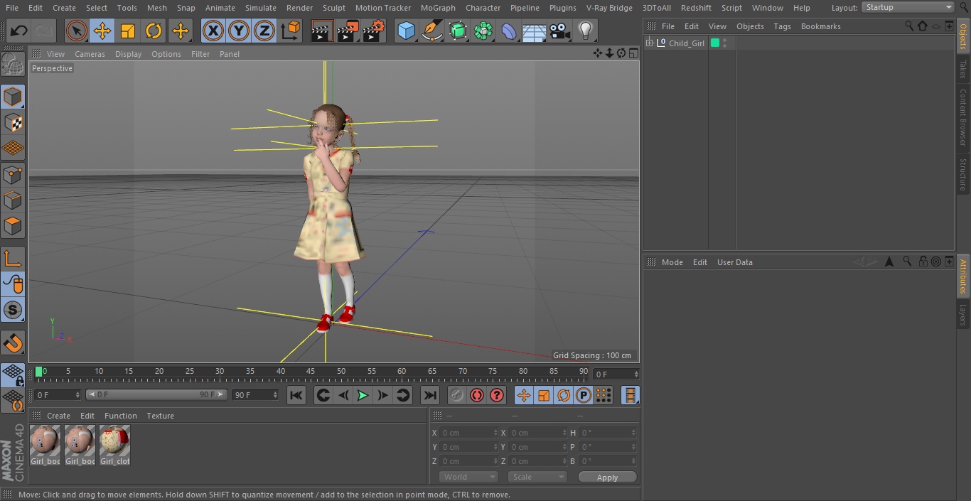3D model Child Girl