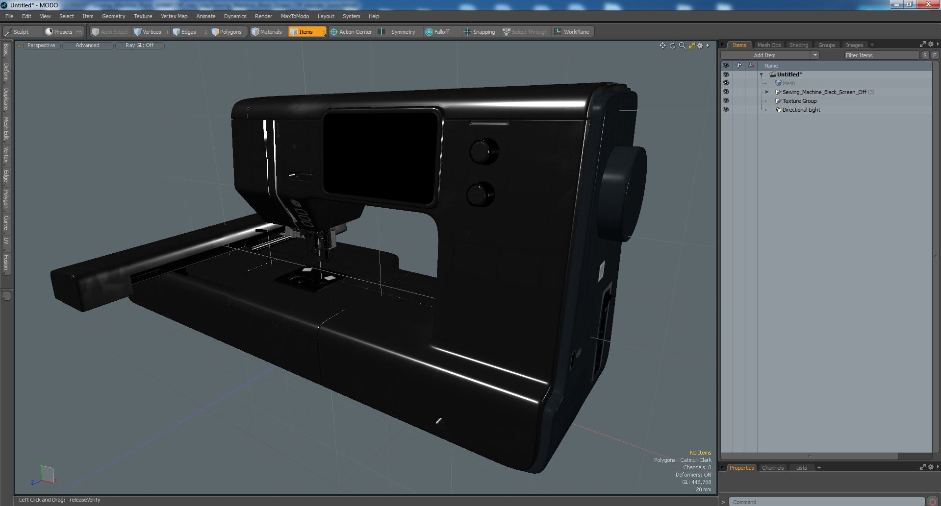 3D Sewing Machine Black Screen Off