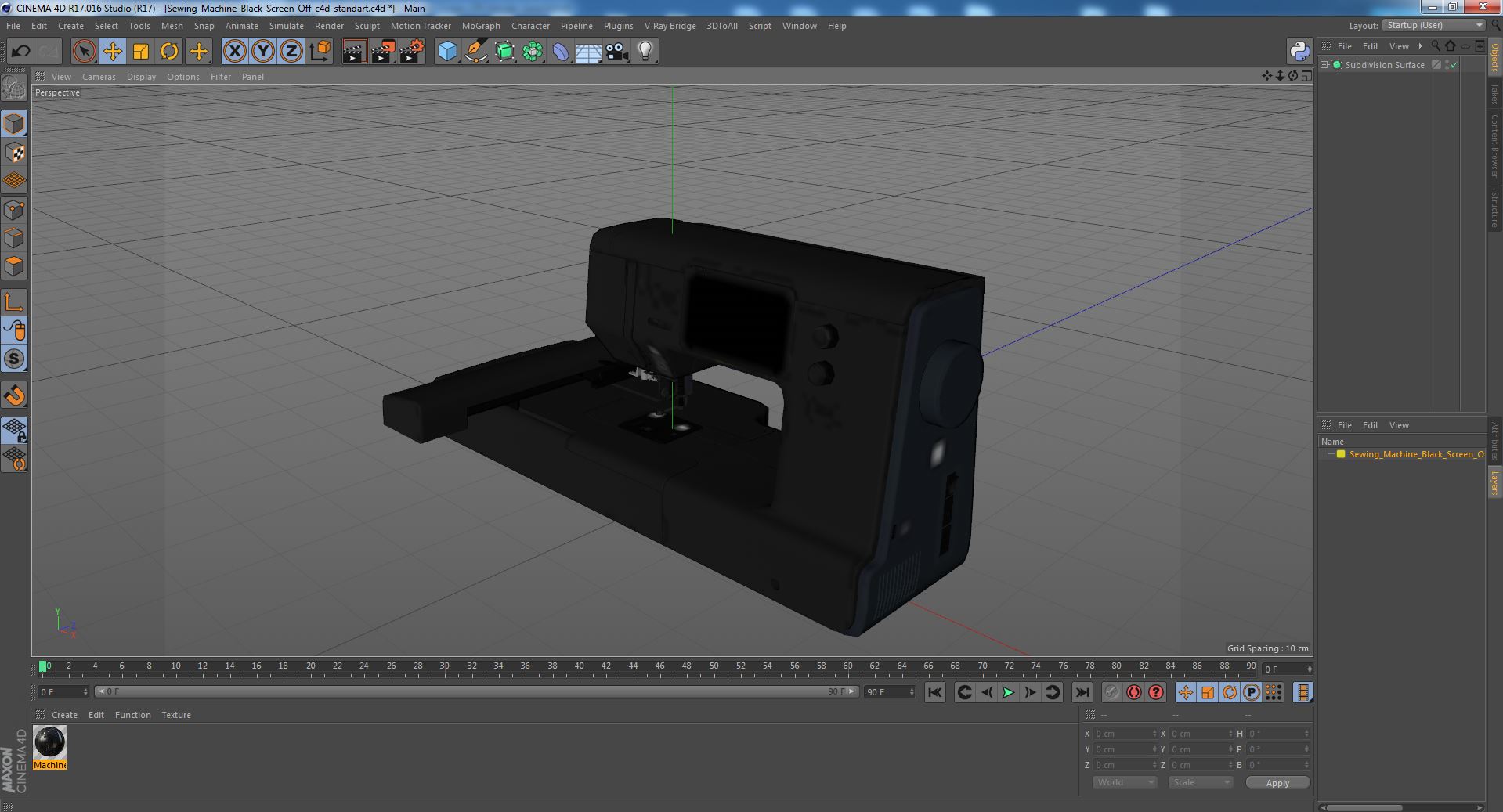 3D Sewing Machine Black Screen Off