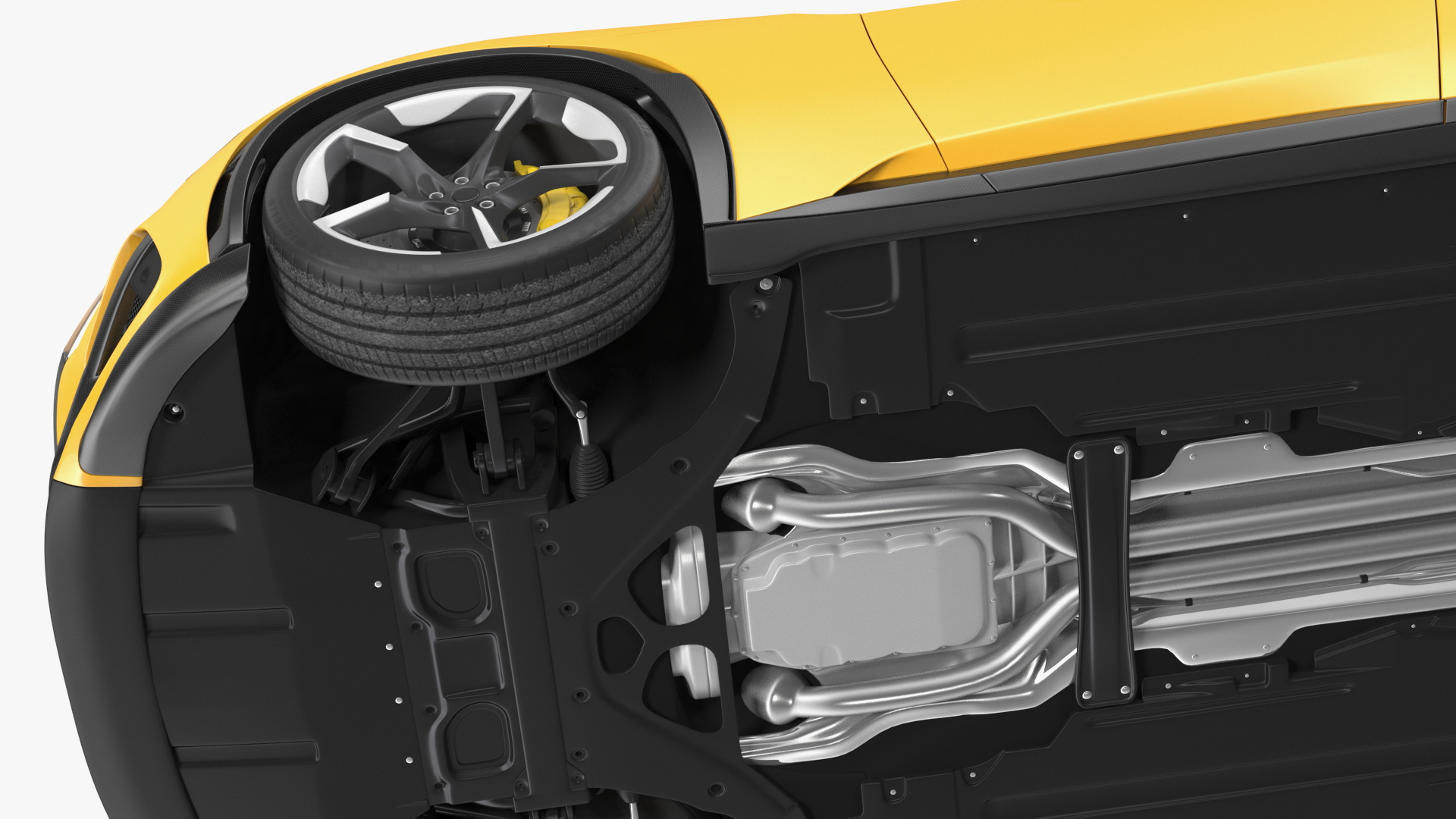 Extreme Crossover Sports Car Yellow Rigged 3D