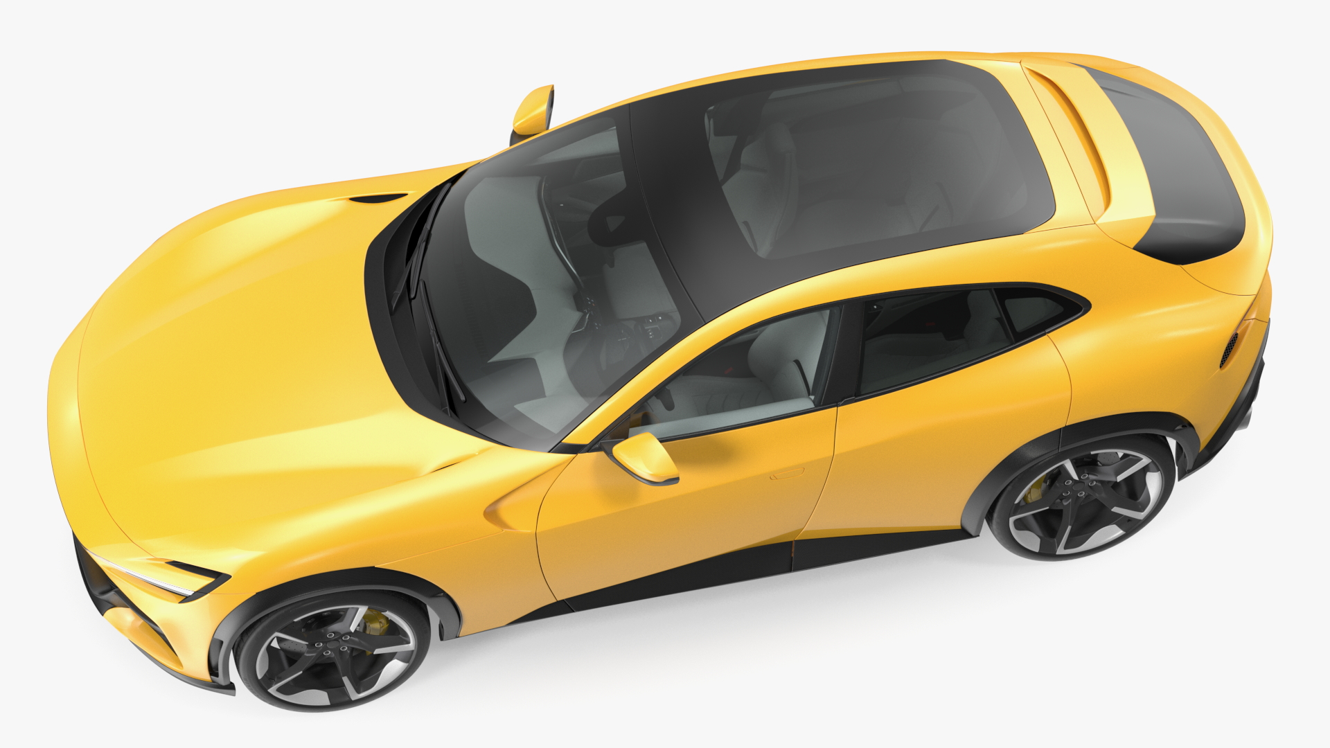 Extreme Crossover Sports Car Yellow Rigged 3D
