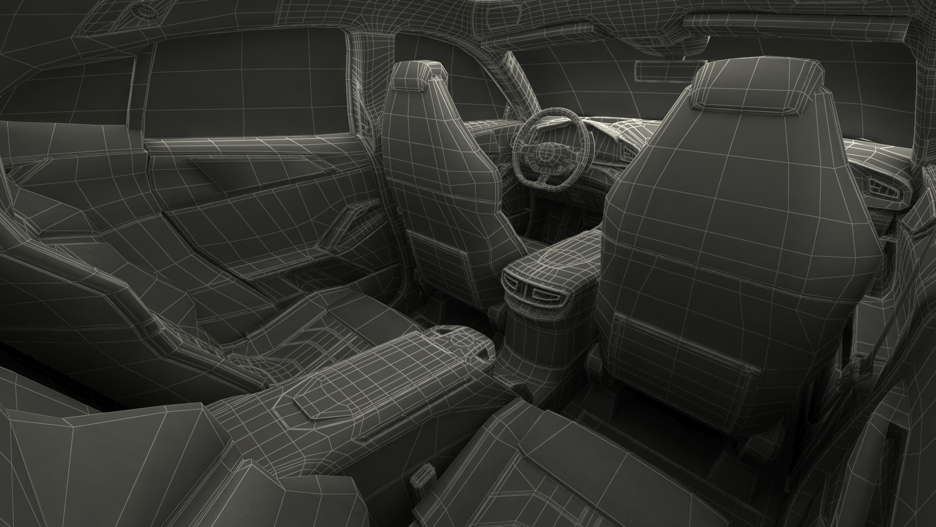 Extreme Crossover Sports Car Yellow Rigged 3D