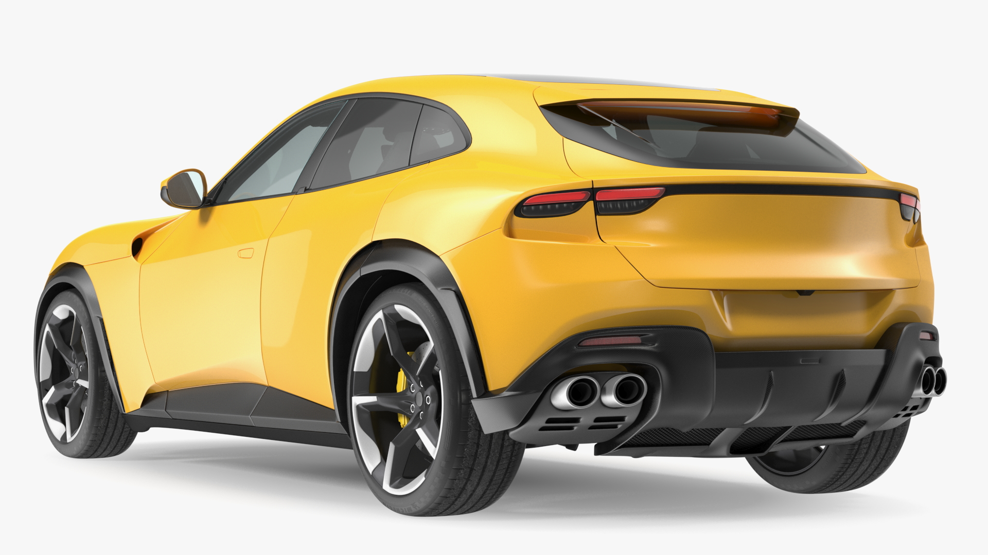 Extreme Crossover Sports Car Yellow Rigged 3D