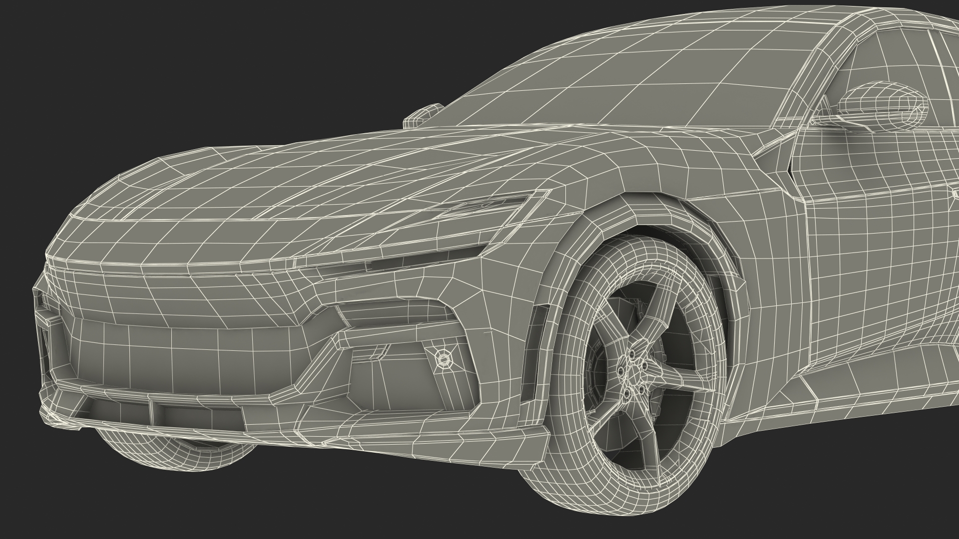 Extreme Crossover Sports Car Yellow Rigged 3D