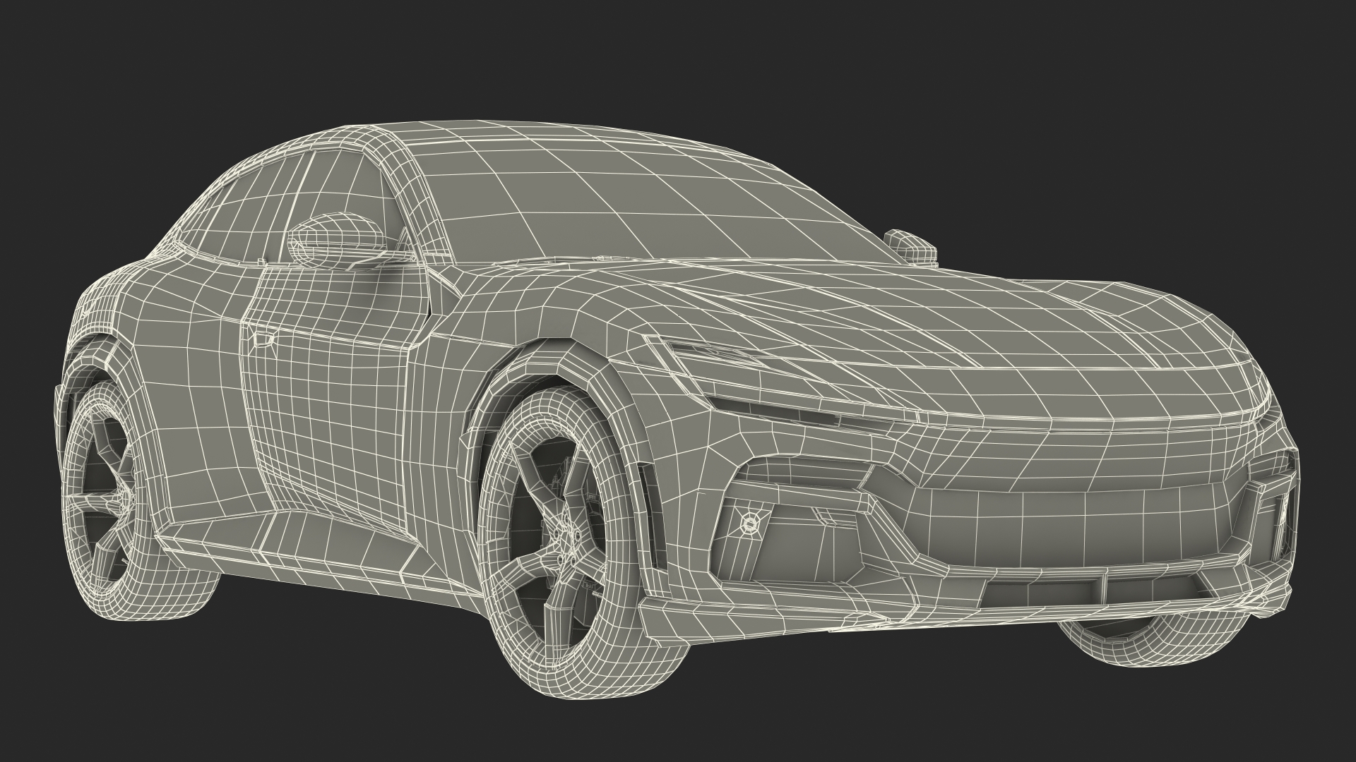Extreme Crossover Sports Car Yellow Rigged 3D