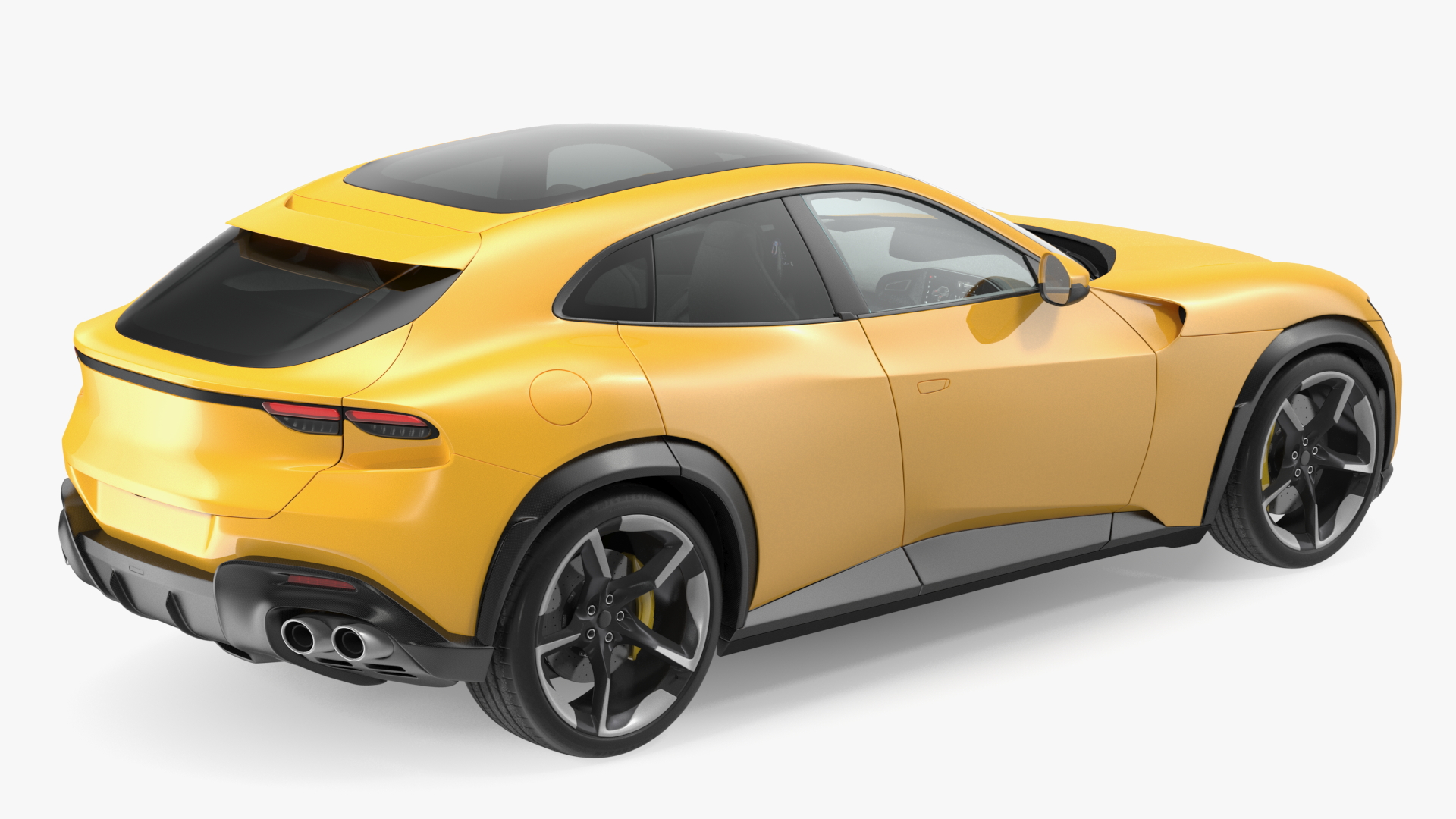 Extreme Crossover Sports Car Yellow Rigged 3D