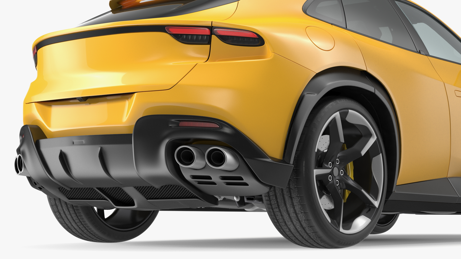 Extreme Crossover Sports Car Yellow Rigged 3D