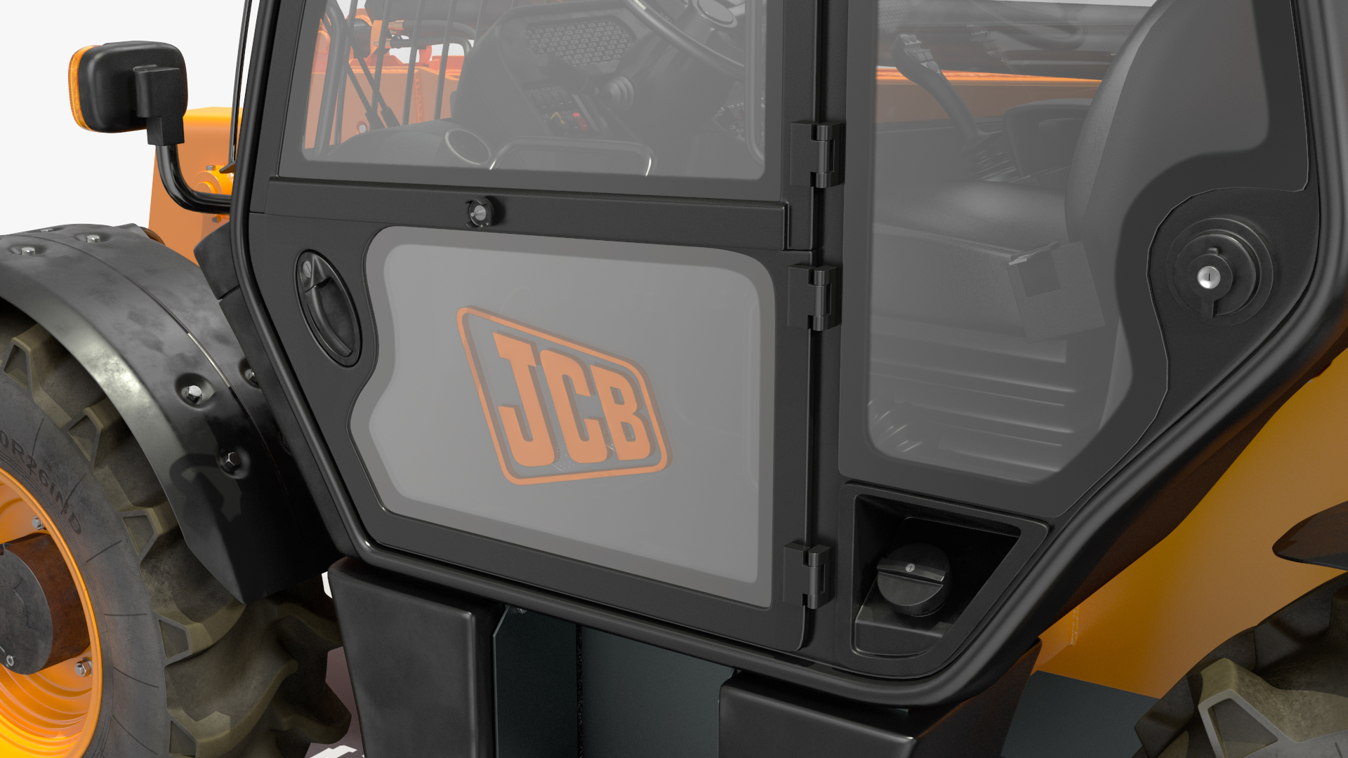 3D model Telescopic Handler JCB 535-95 Rigged for Cinema 4D