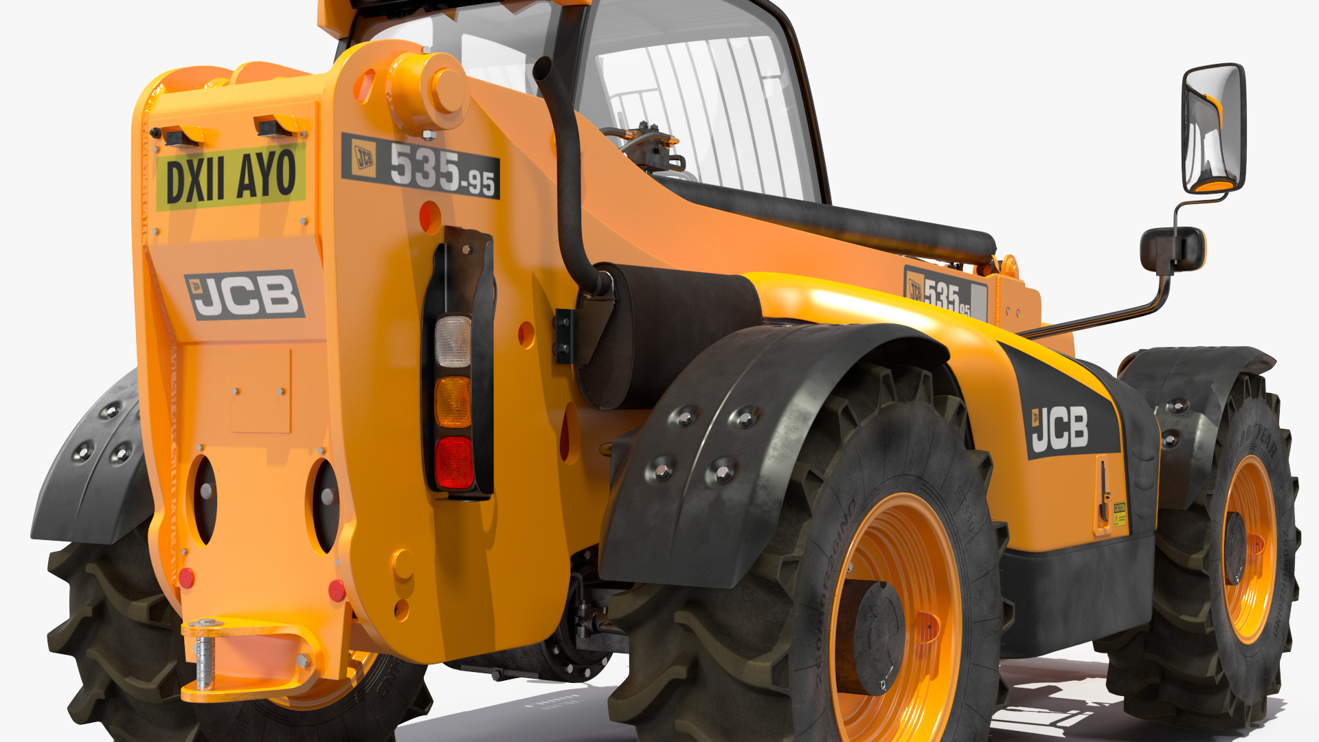 3D model Telescopic Handler JCB 535-95 Rigged for Cinema 4D
