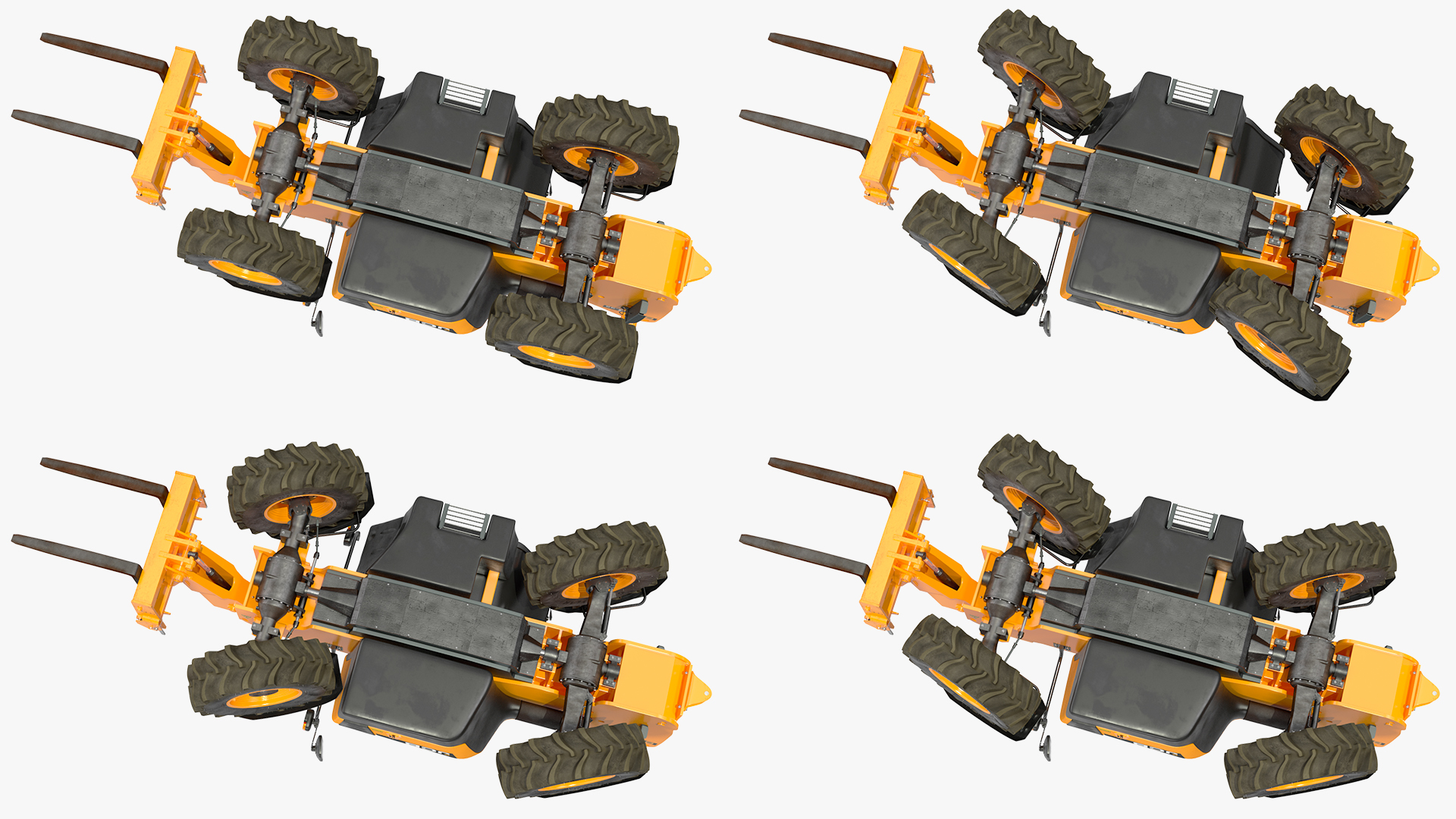 3D model Telescopic Handler JCB 535-95 Rigged for Cinema 4D
