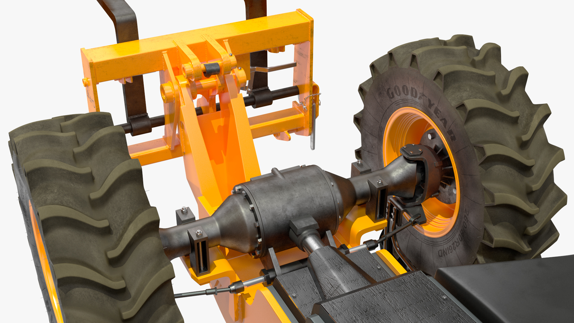 3D model Telescopic Handler JCB 535-95 Rigged for Cinema 4D