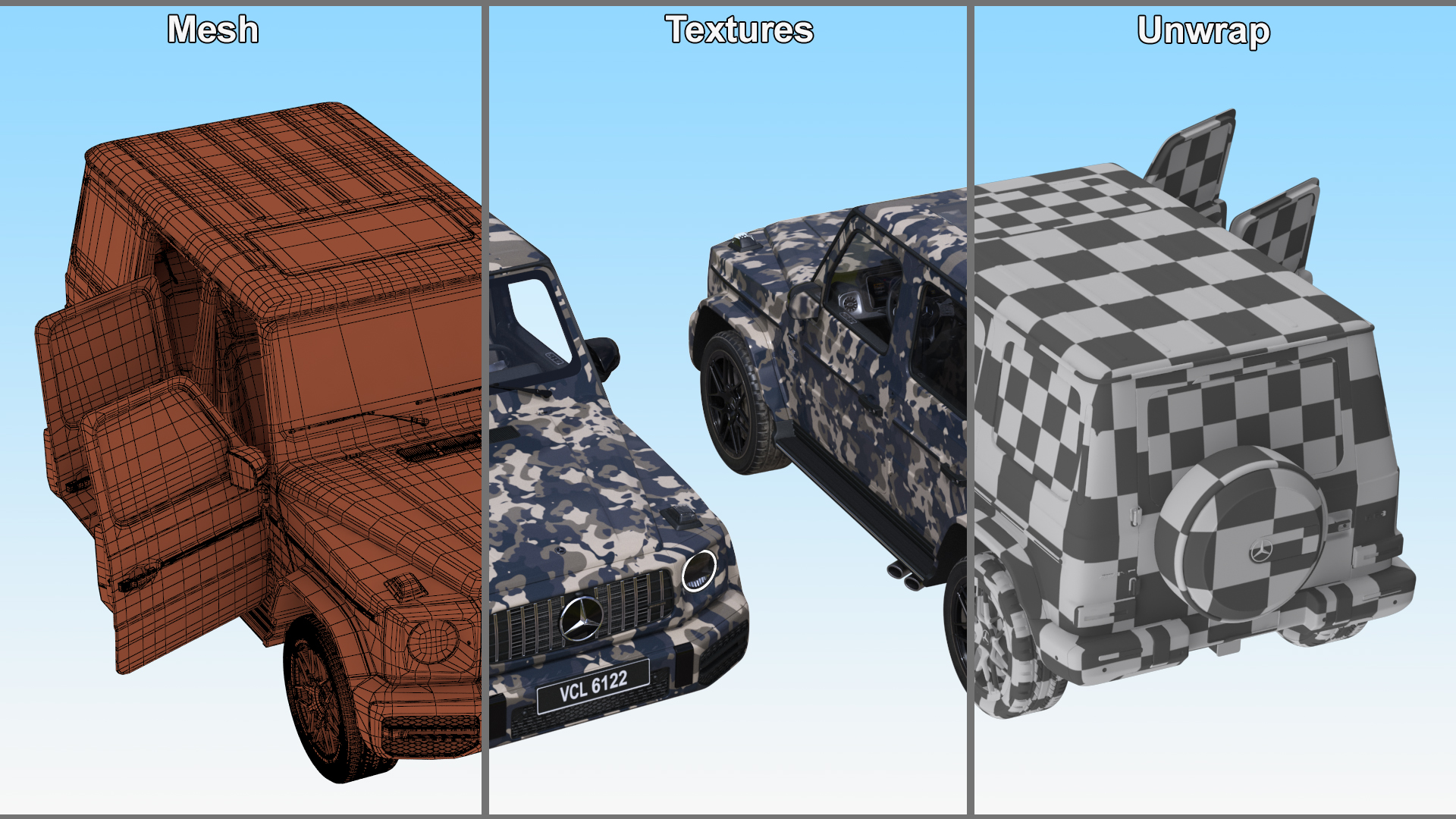 Mercedes-Benz G63 AMG 2019 Camouflage 3D