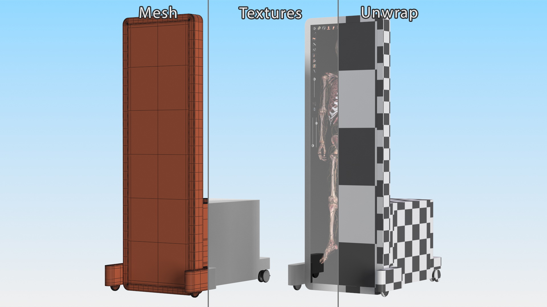 Vertical Interactive Table Display Human Device 3D