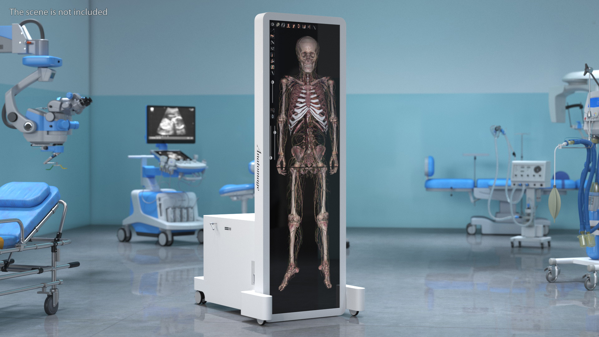 Vertical Interactive Table Display Human Device 3D
