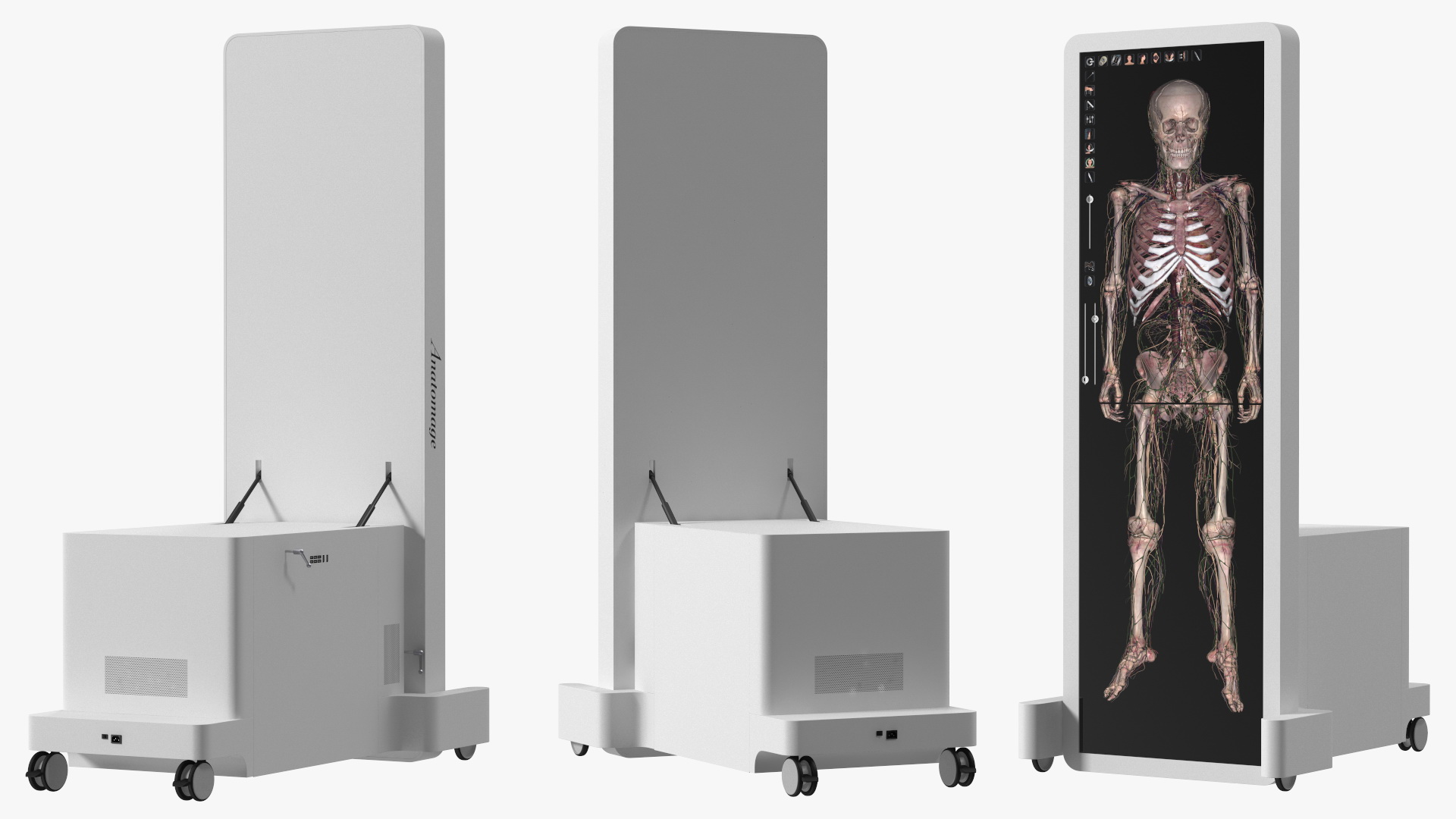 Vertical Interactive Table Display Human Device 3D