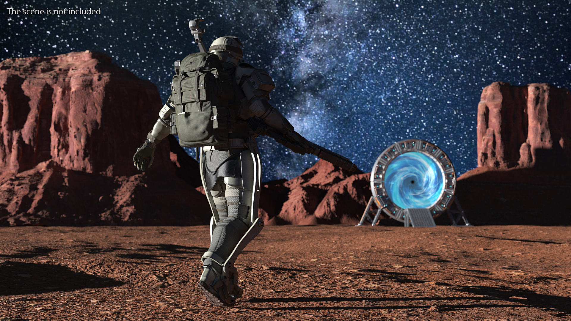 Future Soldier Walking Pose 3D
