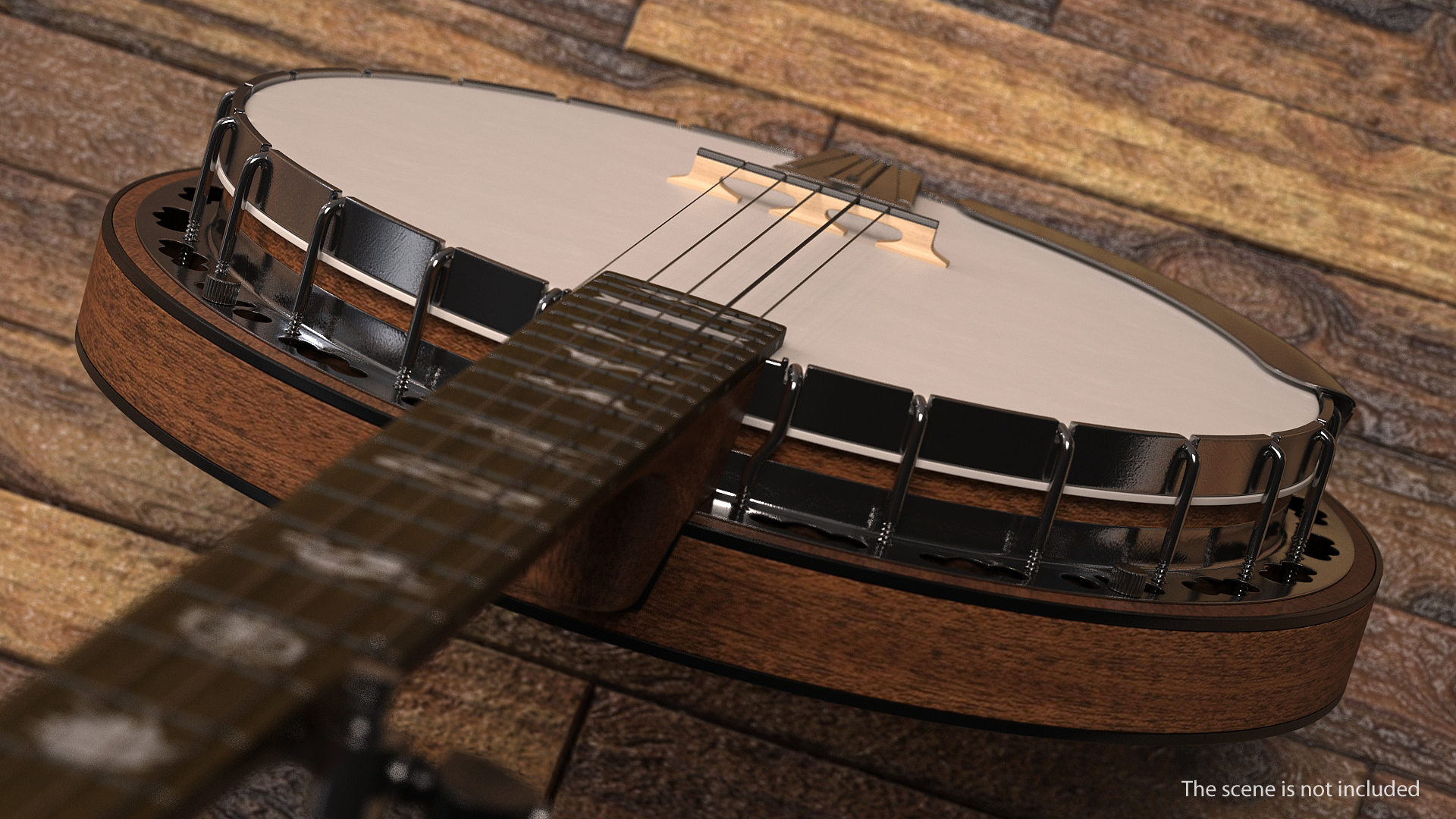 3D Vintage Banjo model