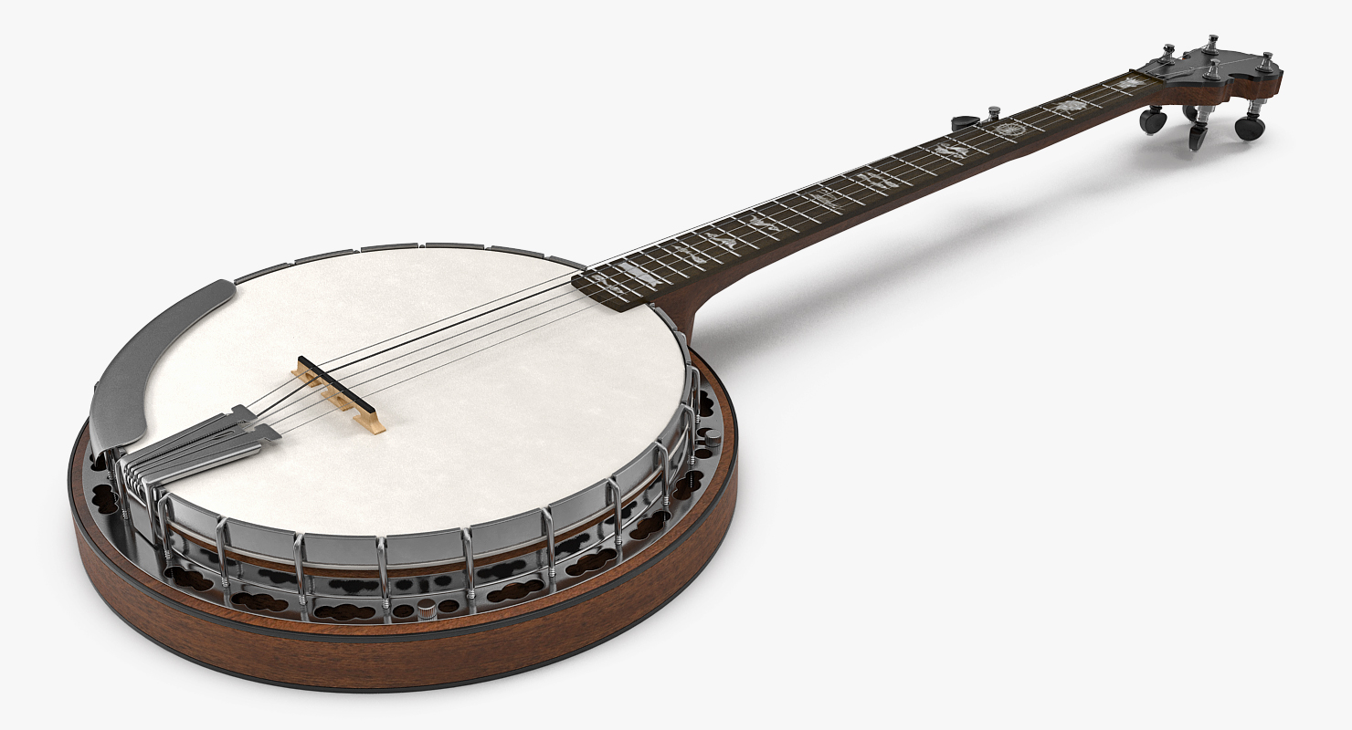 3D Vintage Banjo model