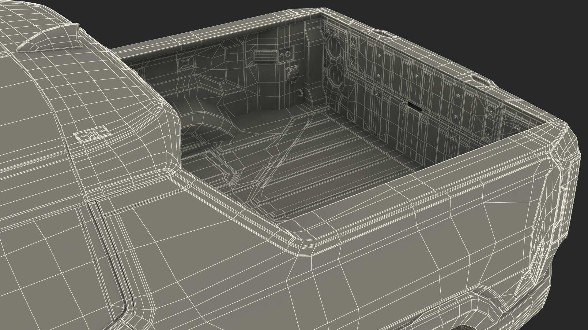 Electric Pickup Truck Simple Interior 3D