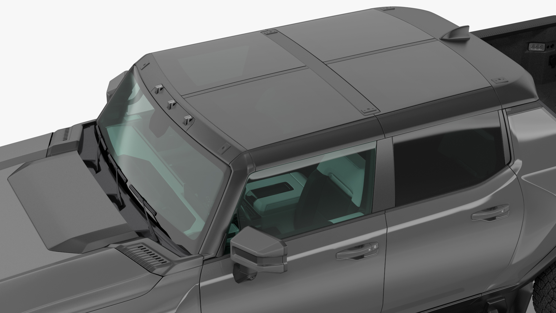 Electric Pickup Truck Simple Interior 3D