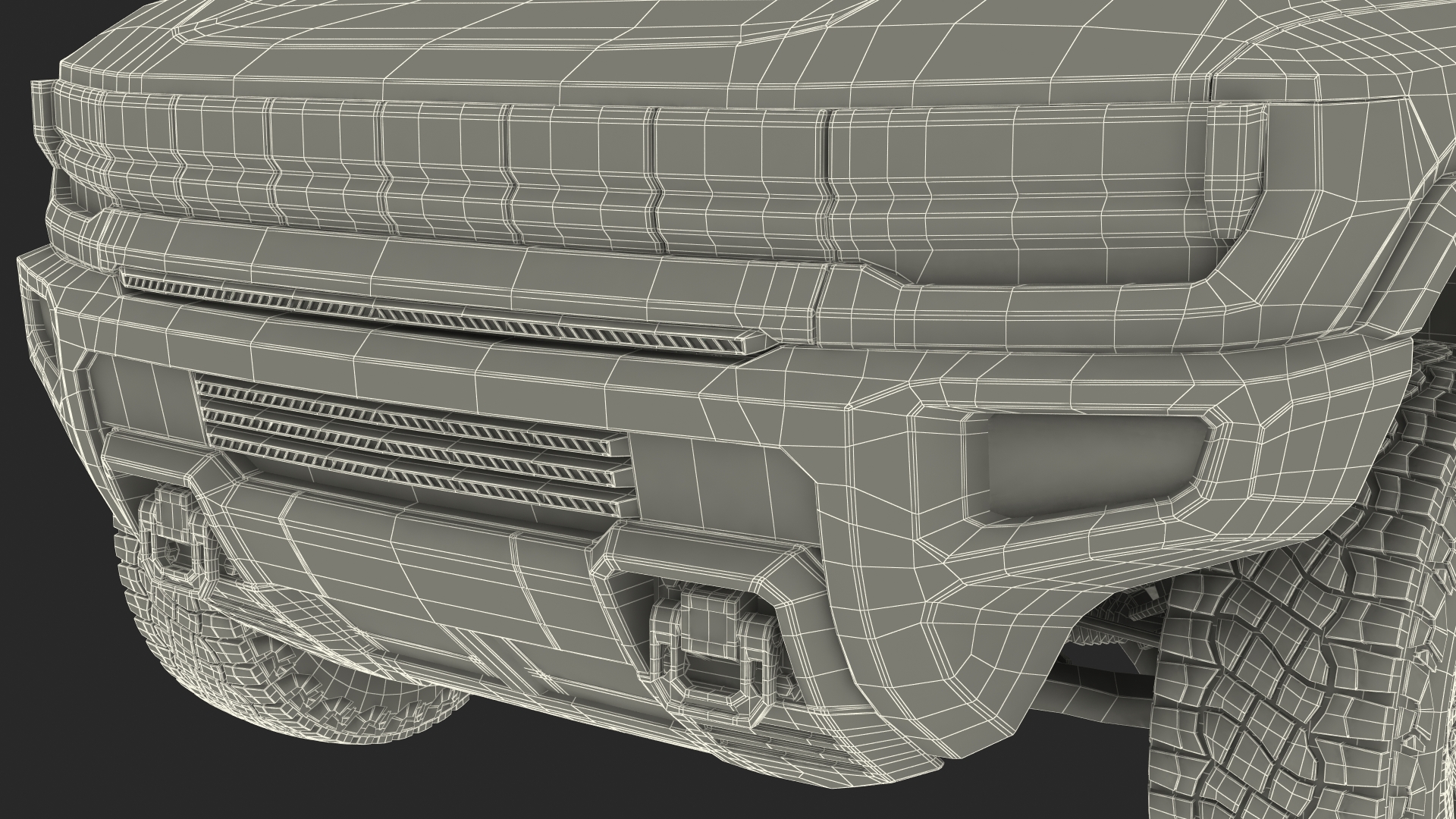 Electric Pickup Truck Simple Interior 3D