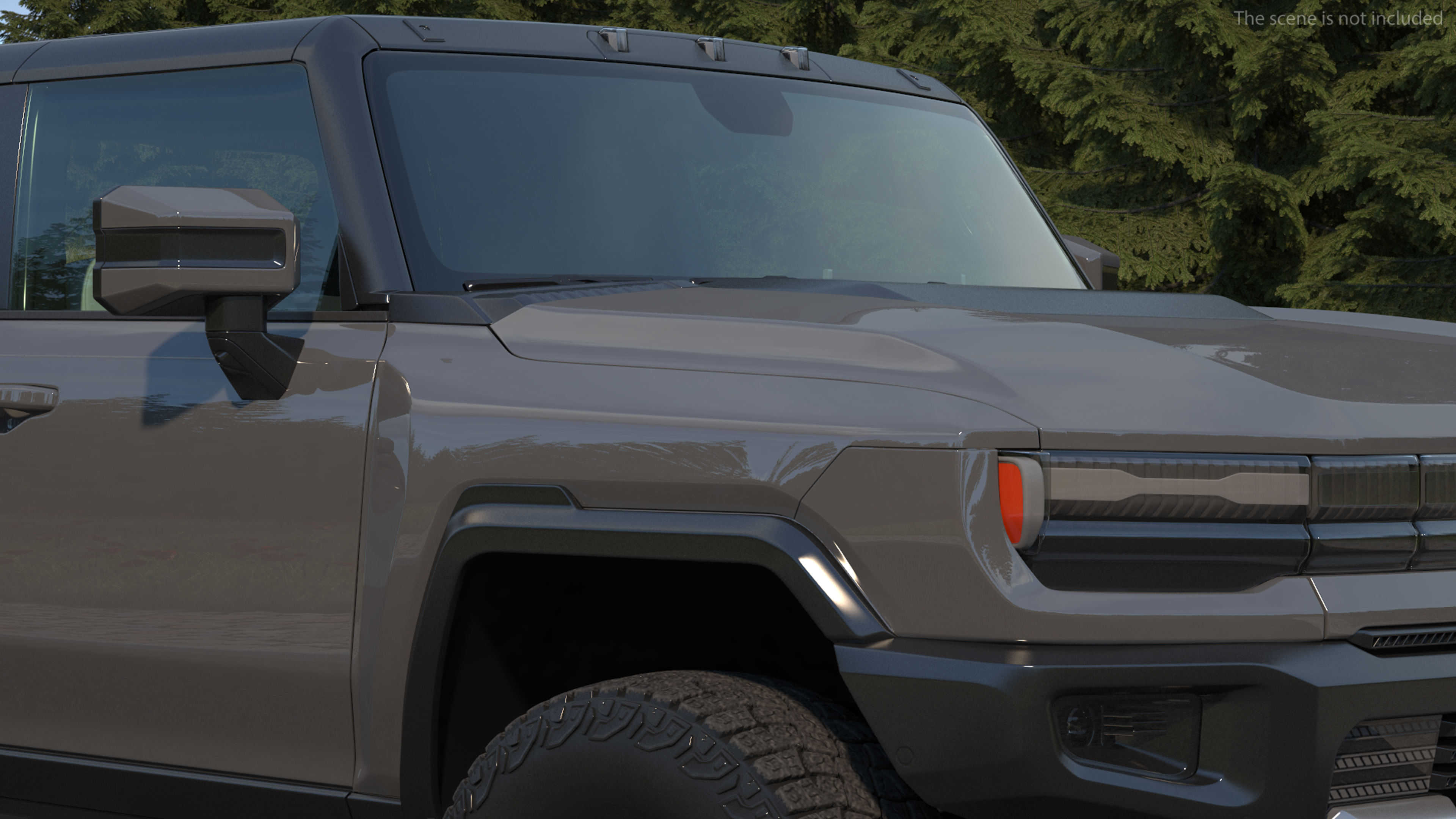 Electric Pickup Truck Simple Interior 3D