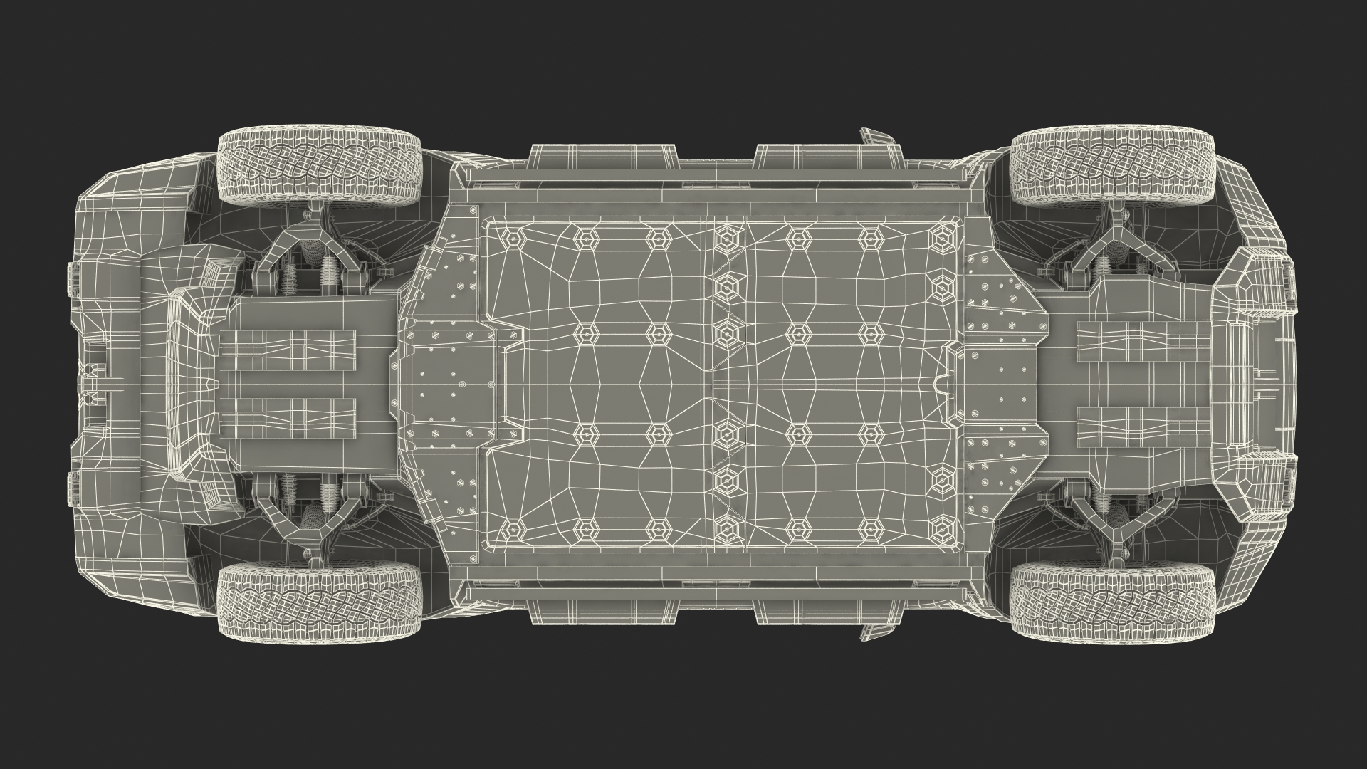 Electric Pickup Truck Simple Interior 3D