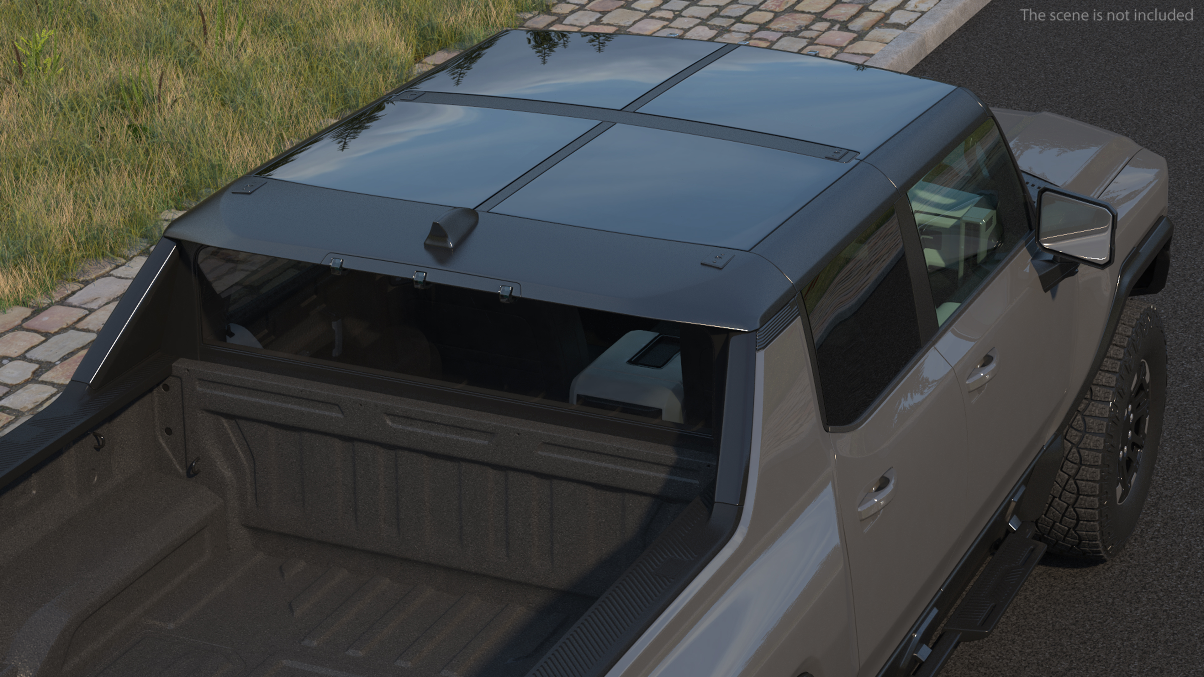 Electric Pickup Truck Simple Interior 3D