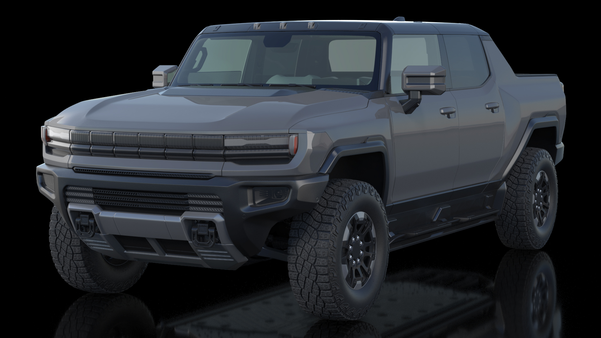 Electric Pickup Truck Simple Interior 3D
