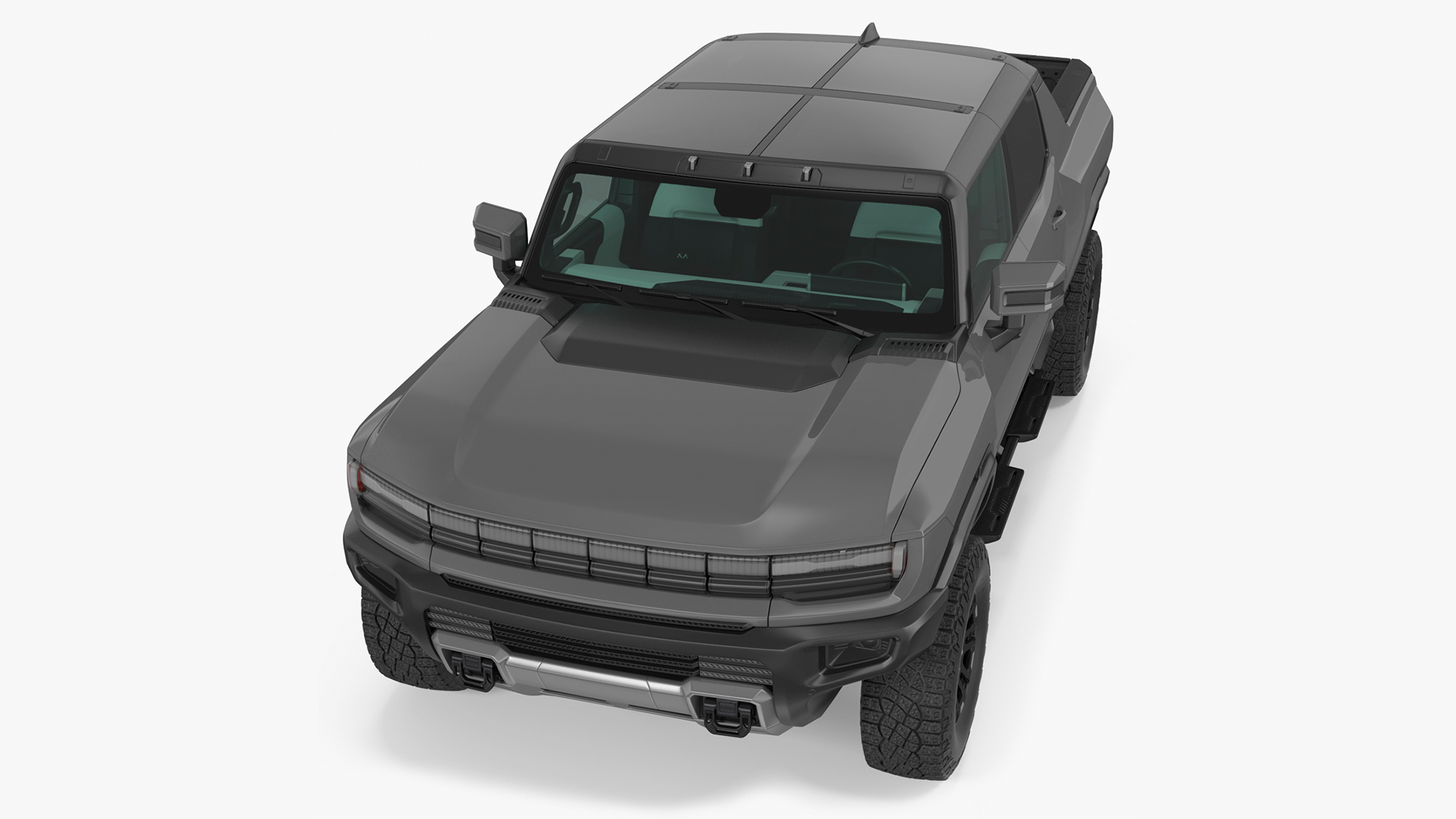 Electric Pickup Truck Simple Interior 3D