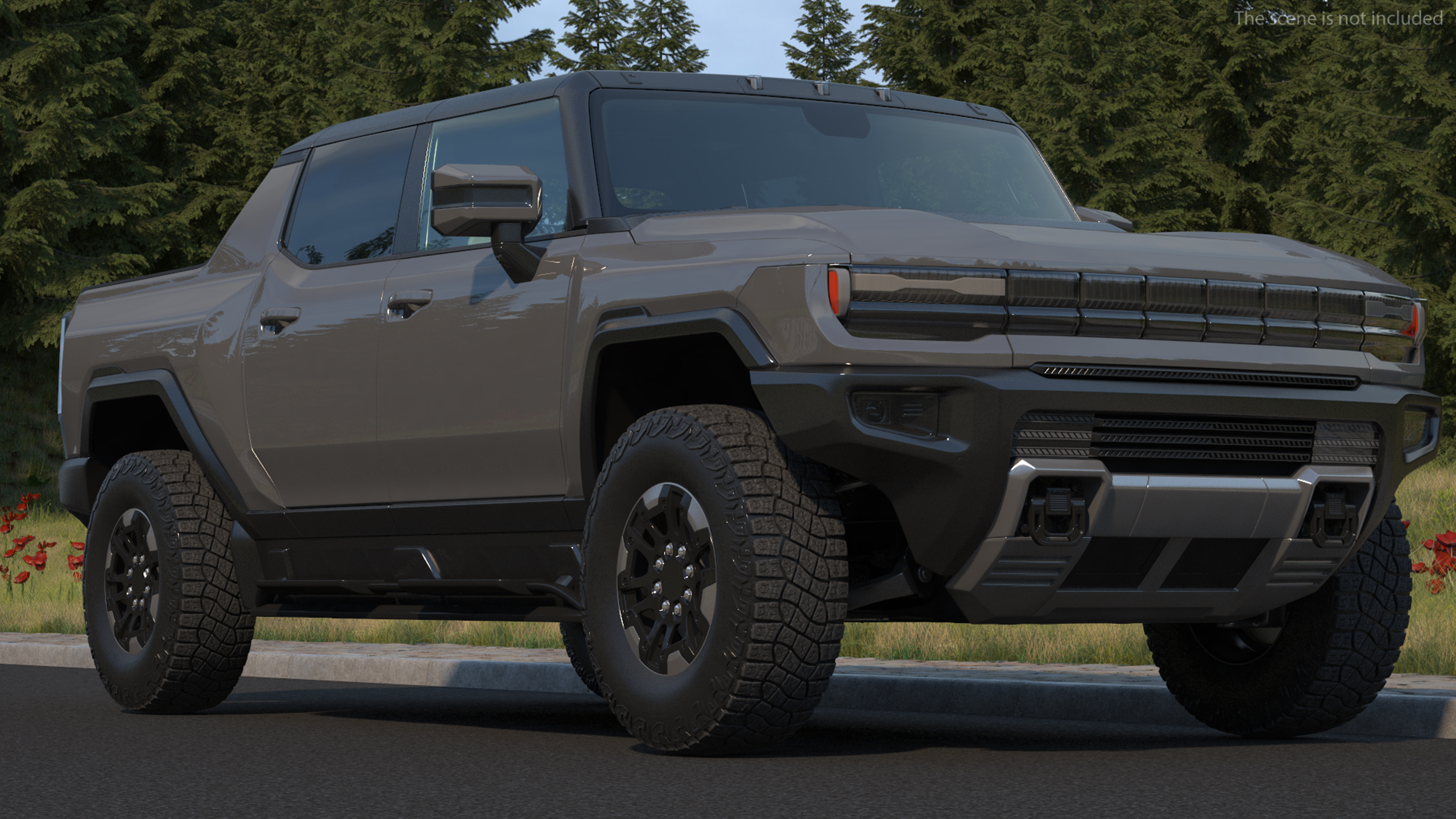 Electric Pickup Truck Simple Interior 3D