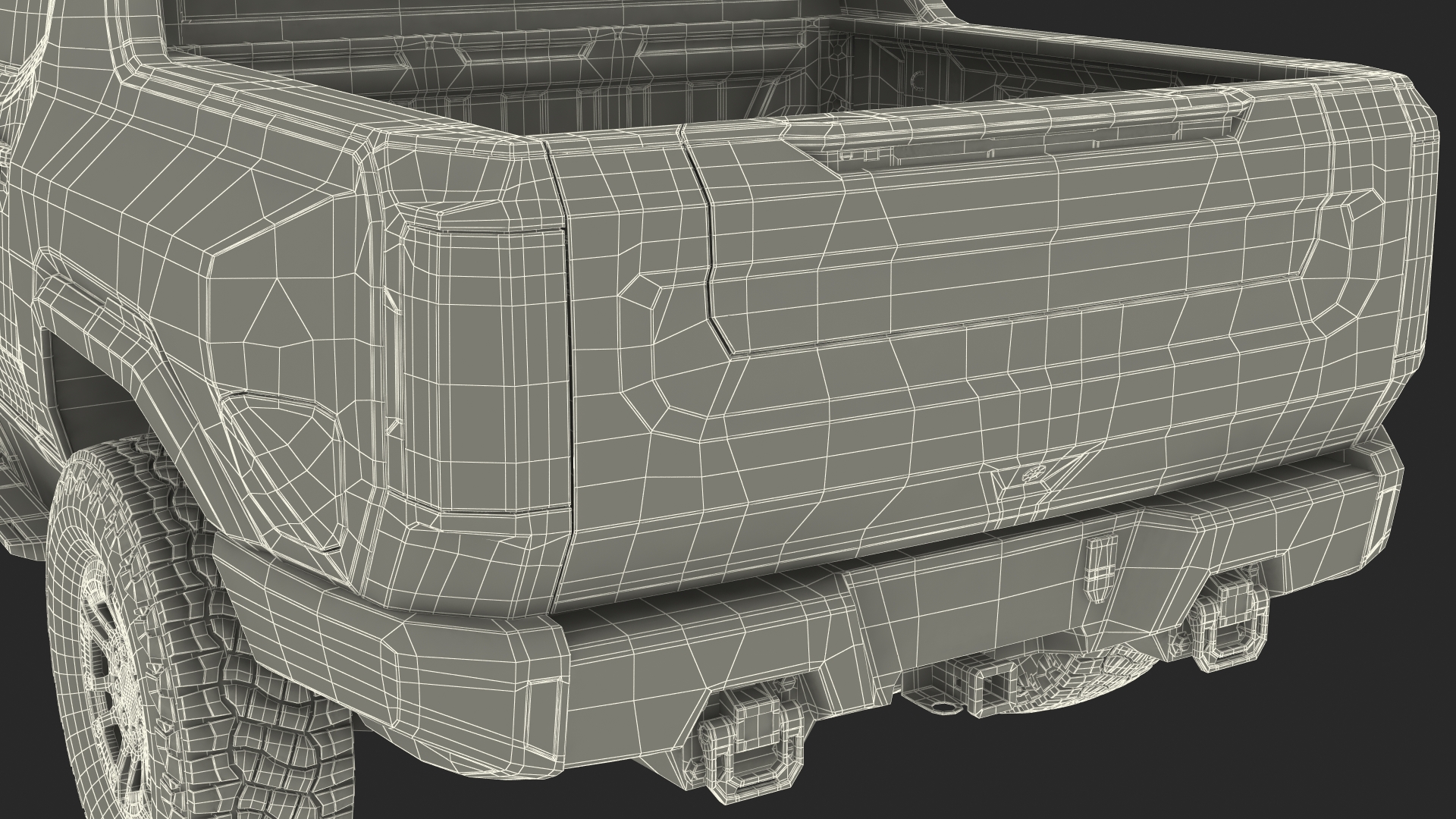 Electric Pickup Truck Simple Interior 3D
