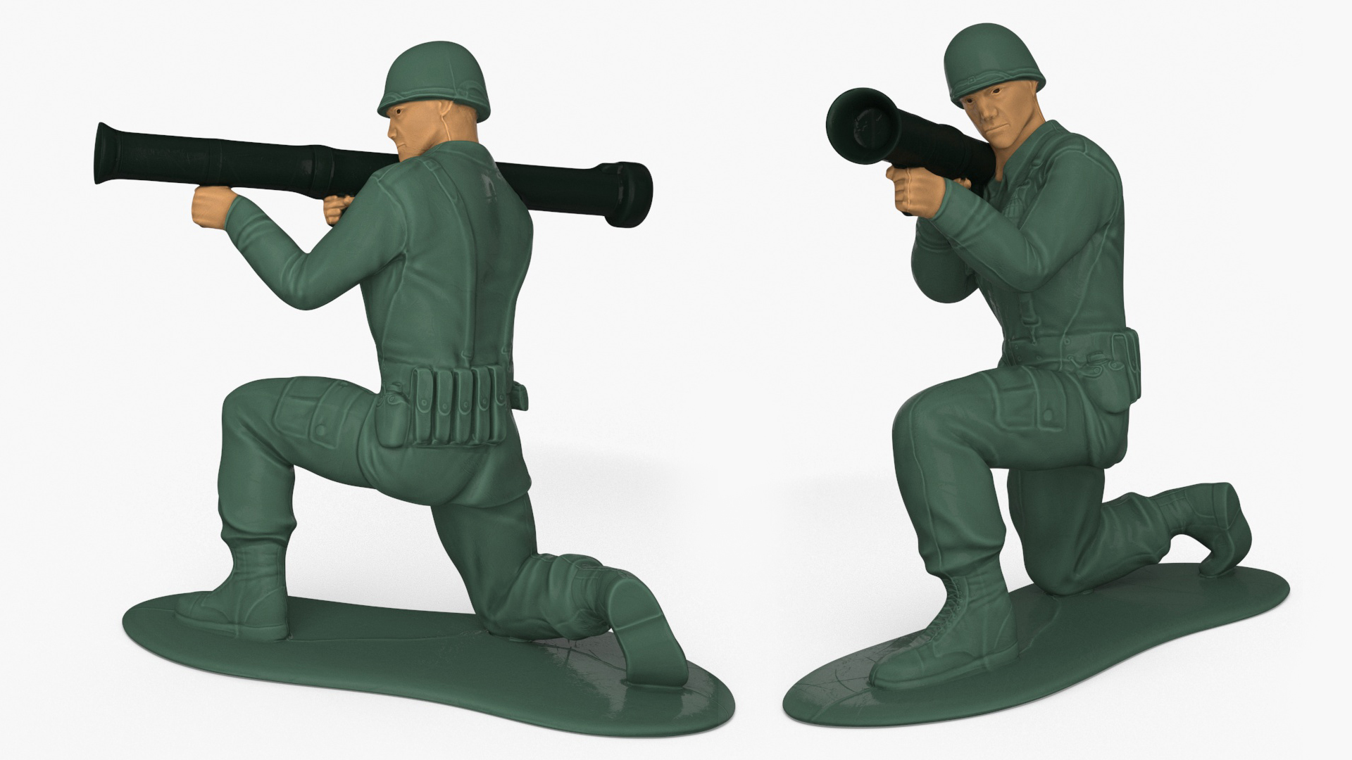 3D Vintage Toy Soldier Set model
